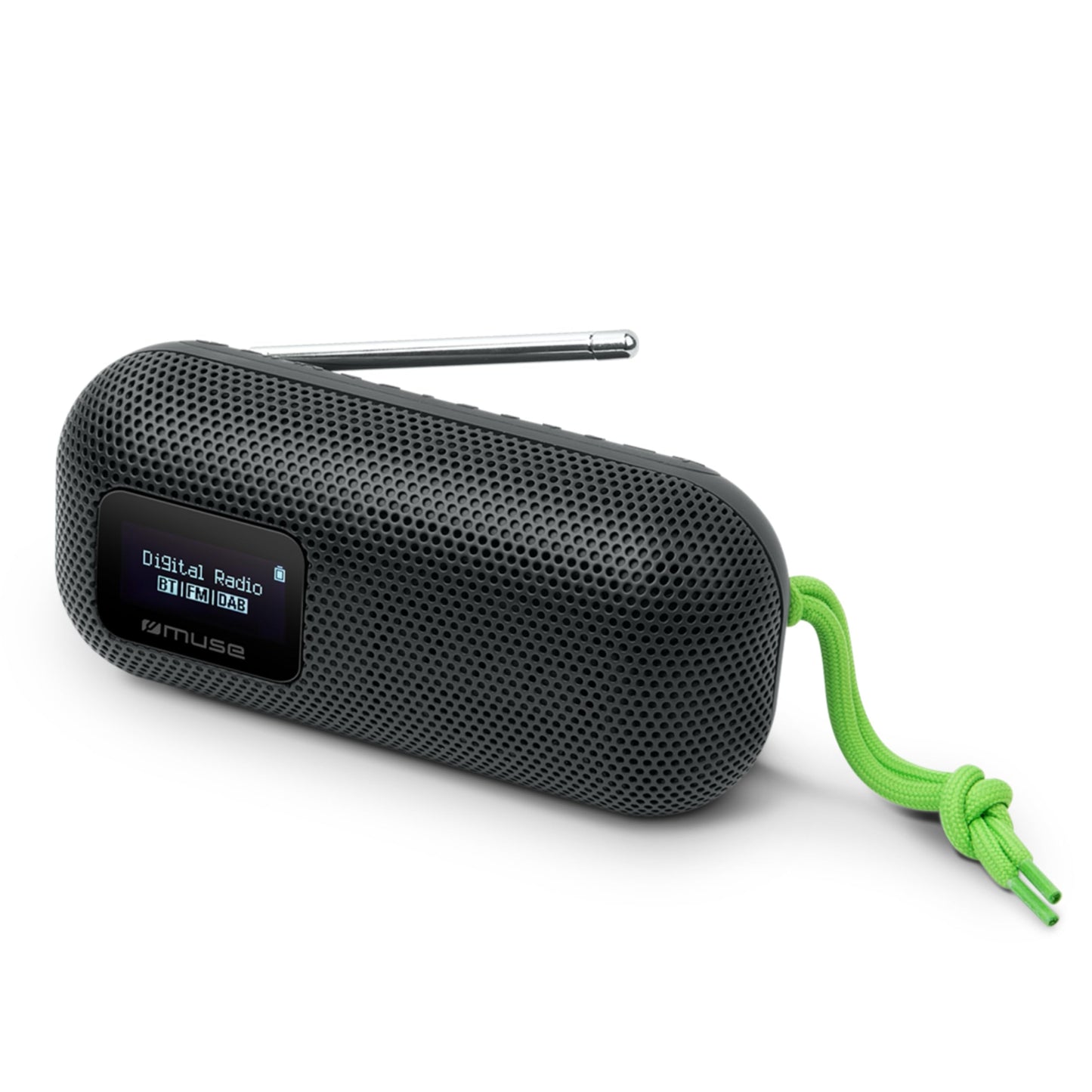 MUSE M-760 DBT Bluetooth skaļrunis ar DAB un FM radio, automātiskā pārošana (NFC), akumulatora darbība, USB-C