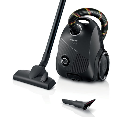 Bosch putekļsūcējs Serie 2 BGDS2CHAMP - kompakts, jaudīgs, ilgtspējīgs, higiēnas filtrs, 600 W, ražots Vācijā.