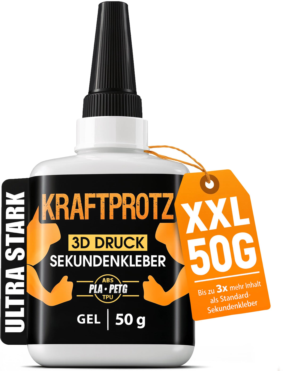 Sekundes līmes gels 3D drukai 50 g - PLA filamentu līme ABS PETG TPU ASA