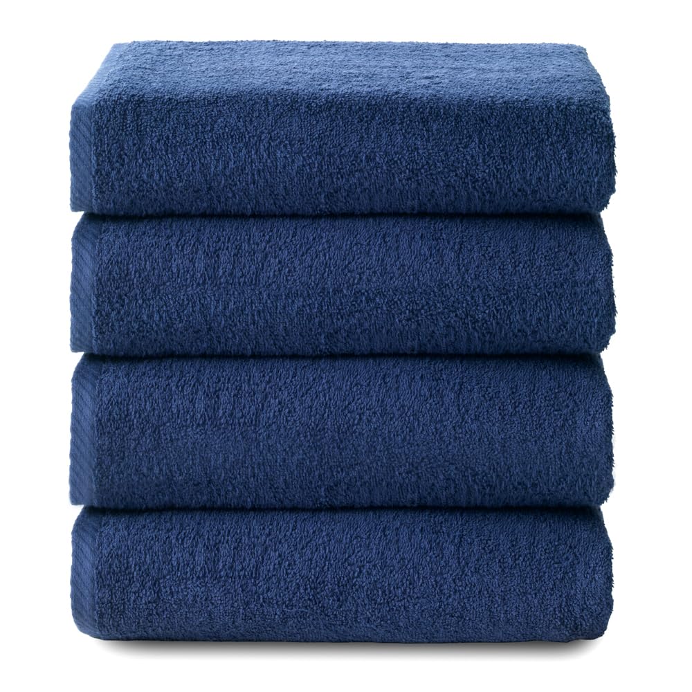 Vannas dvieļi TOP TOWELS Plus, 4 sejas vai bidē dvieļi, 30x50 cm, 100 % kokvilna, jūras zils