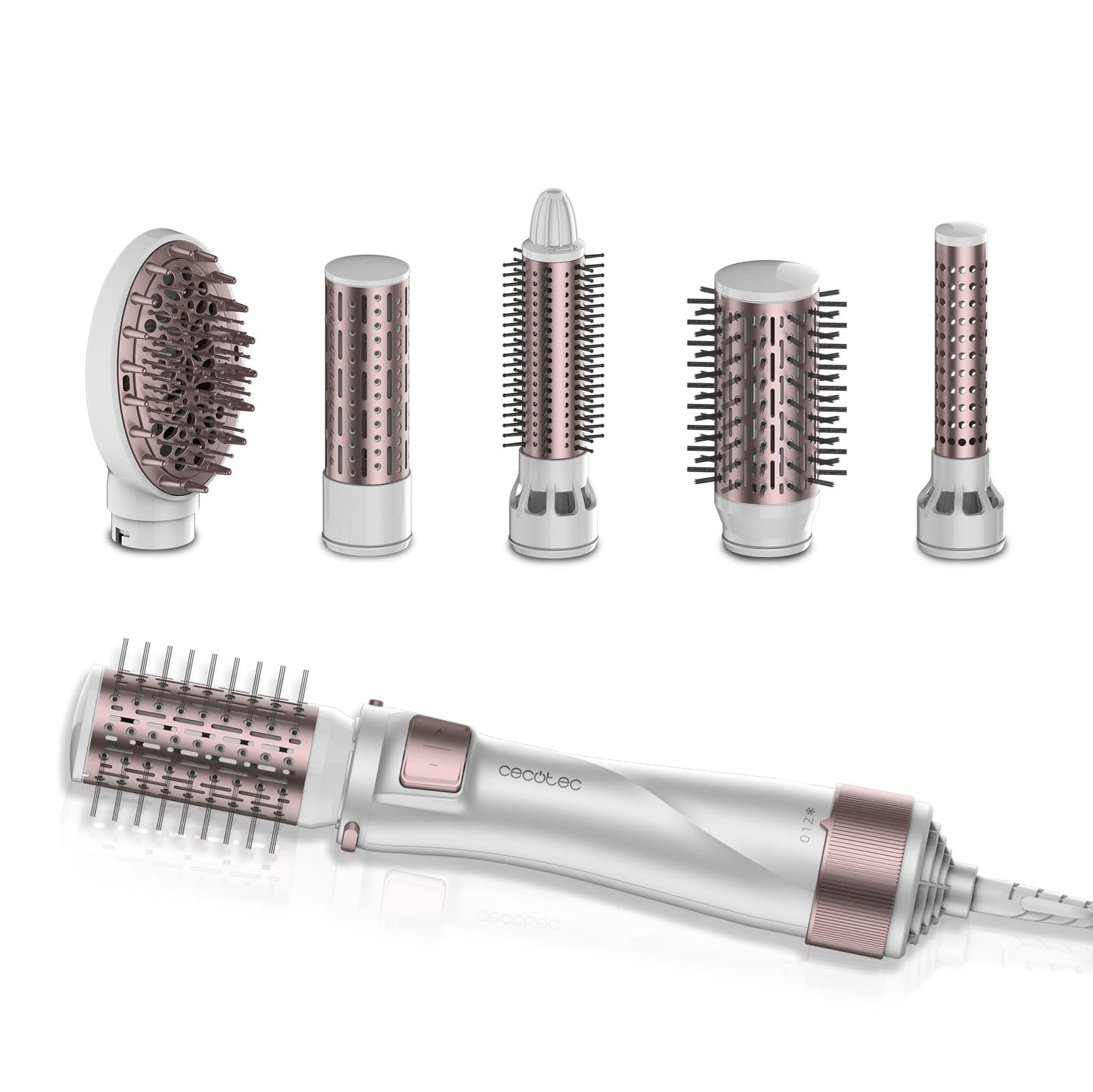 Cecotec 3-in-1 karstā gaisa suka Bamba CeramicCare 3in1 stils. 1200 W, izlīdzina, lokas un žāvē matus, 3 maināmi uzgaļi, 3 temperatūras un 2 ātrumi, keramikas pārklājums.