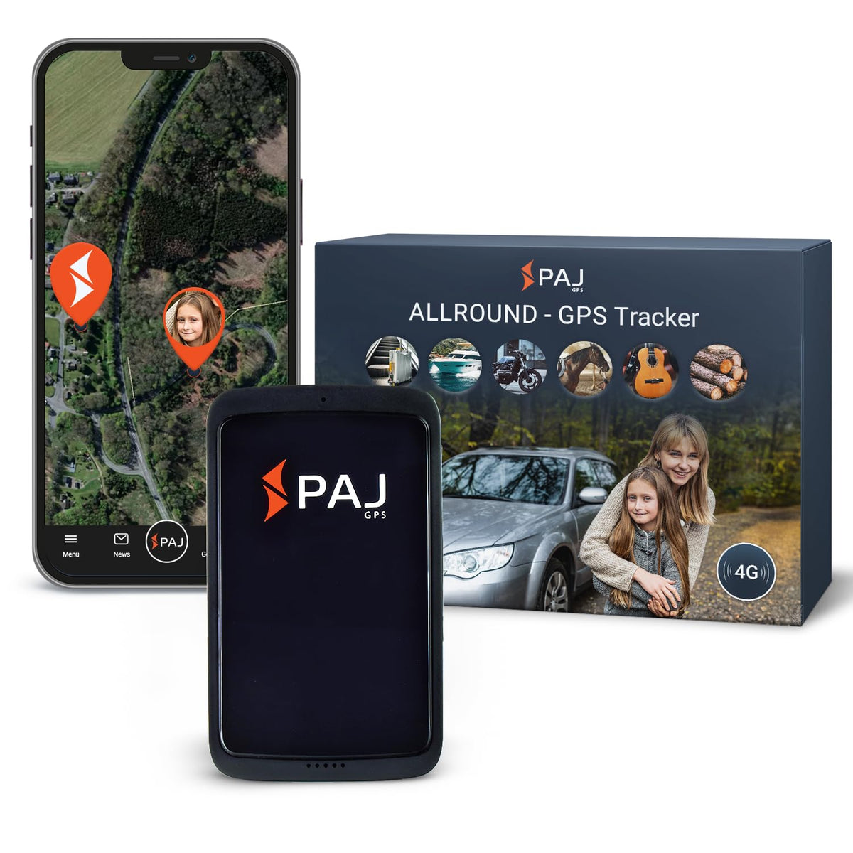 GPS izsekotājs cilvēkiem un transportlīdzekļiem Allround Finder 4G ar balss ziņām