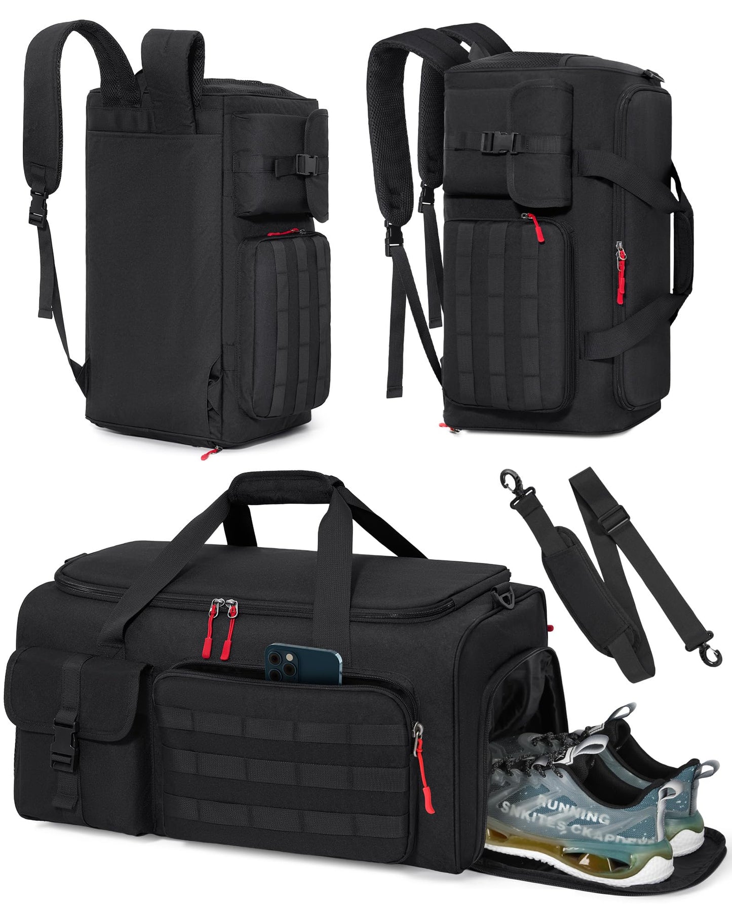 Sporta soma RAINSMORE 3 in 1 vīriešiem 45L ar mugursomas funkciju