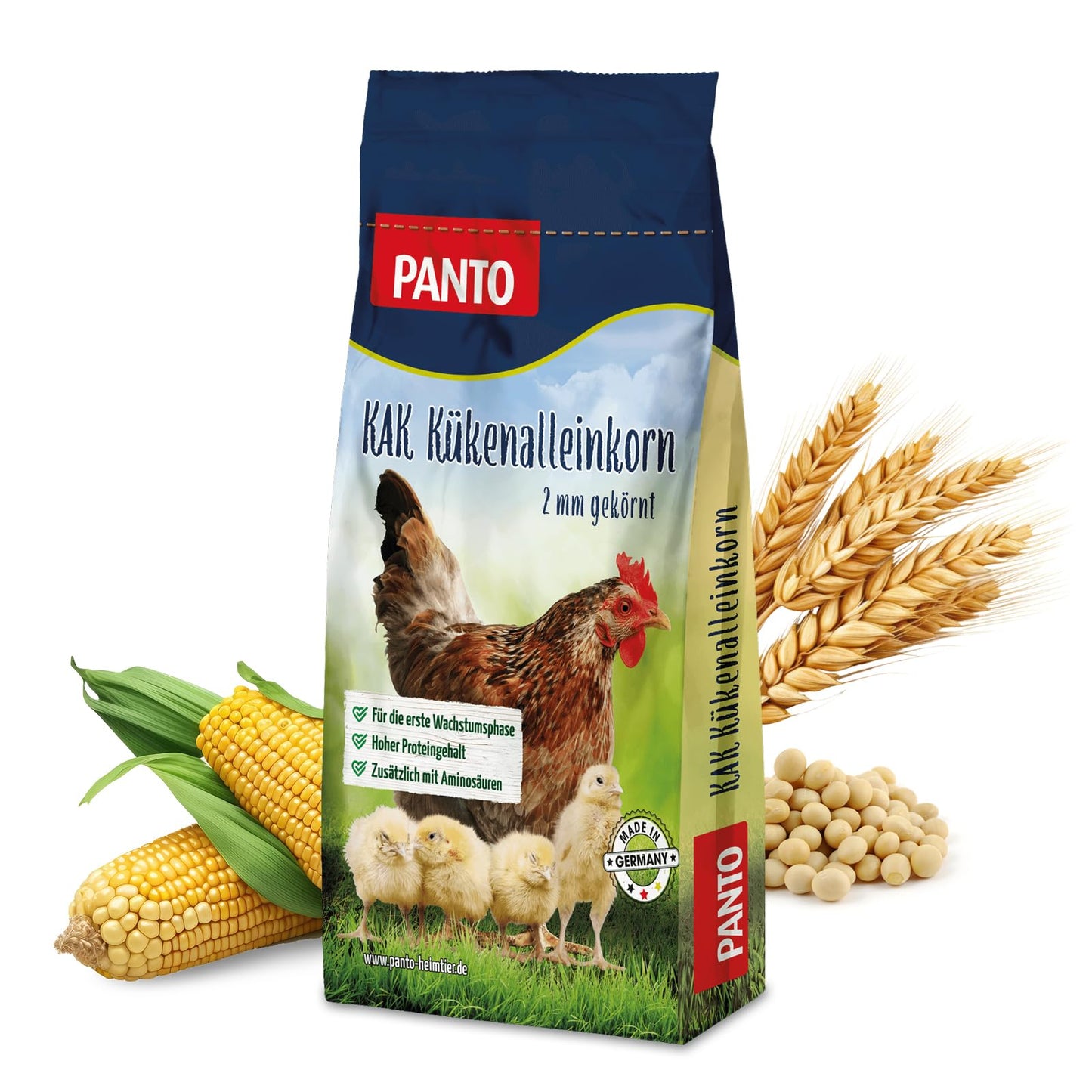 PANTO cāļu starterbarība 10 kg, granulēta 2mm, pilnvērtīga barība