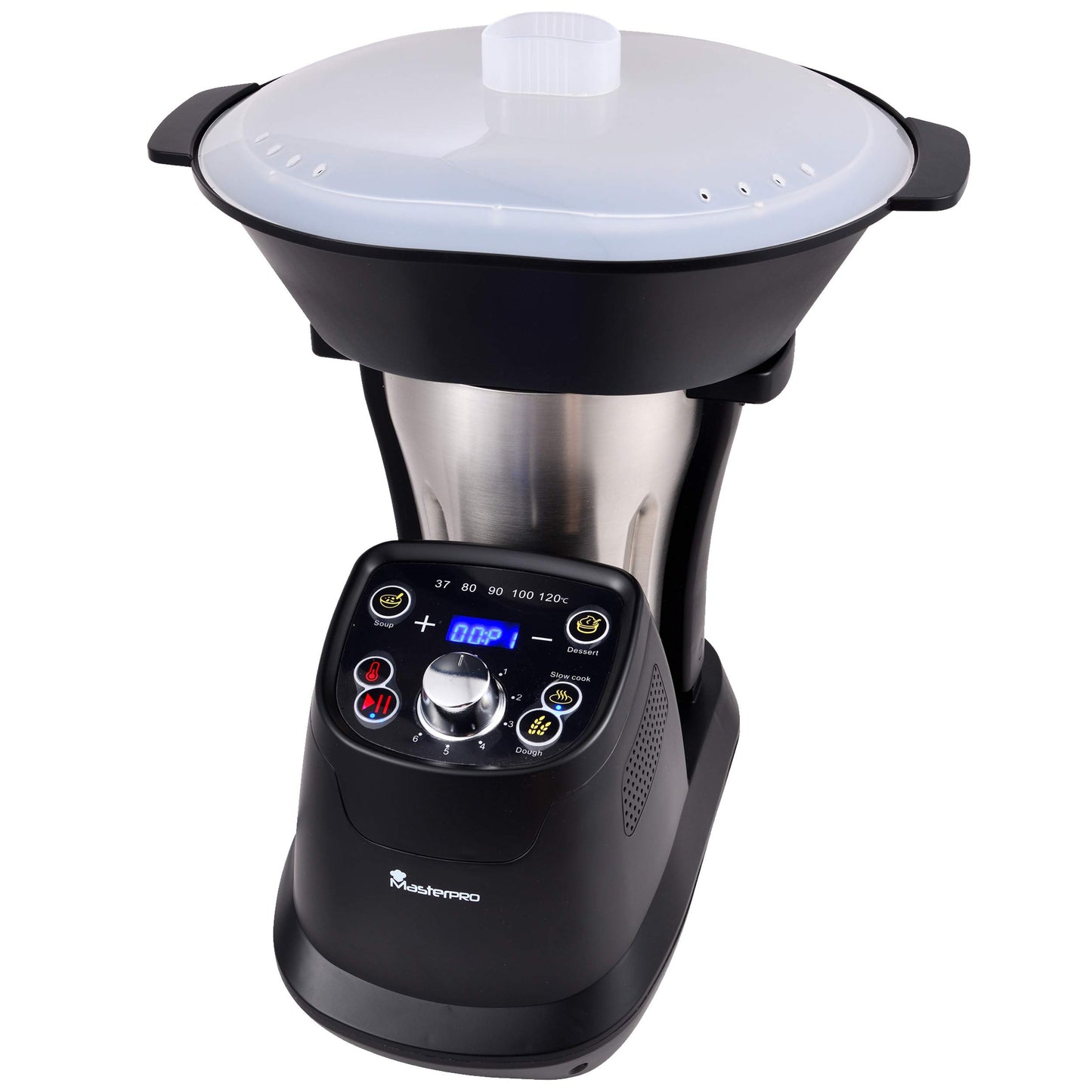 MasterPro Foodies Q3570 Multifunkcionālā virtuves iekārta, 1,75 l ietilpība, pakāpju izvēle, 6 ātruma līmeņi, programmējama, mazgājama trauku mazgājamajā mašīnā, 1200 W, 220-240 V
