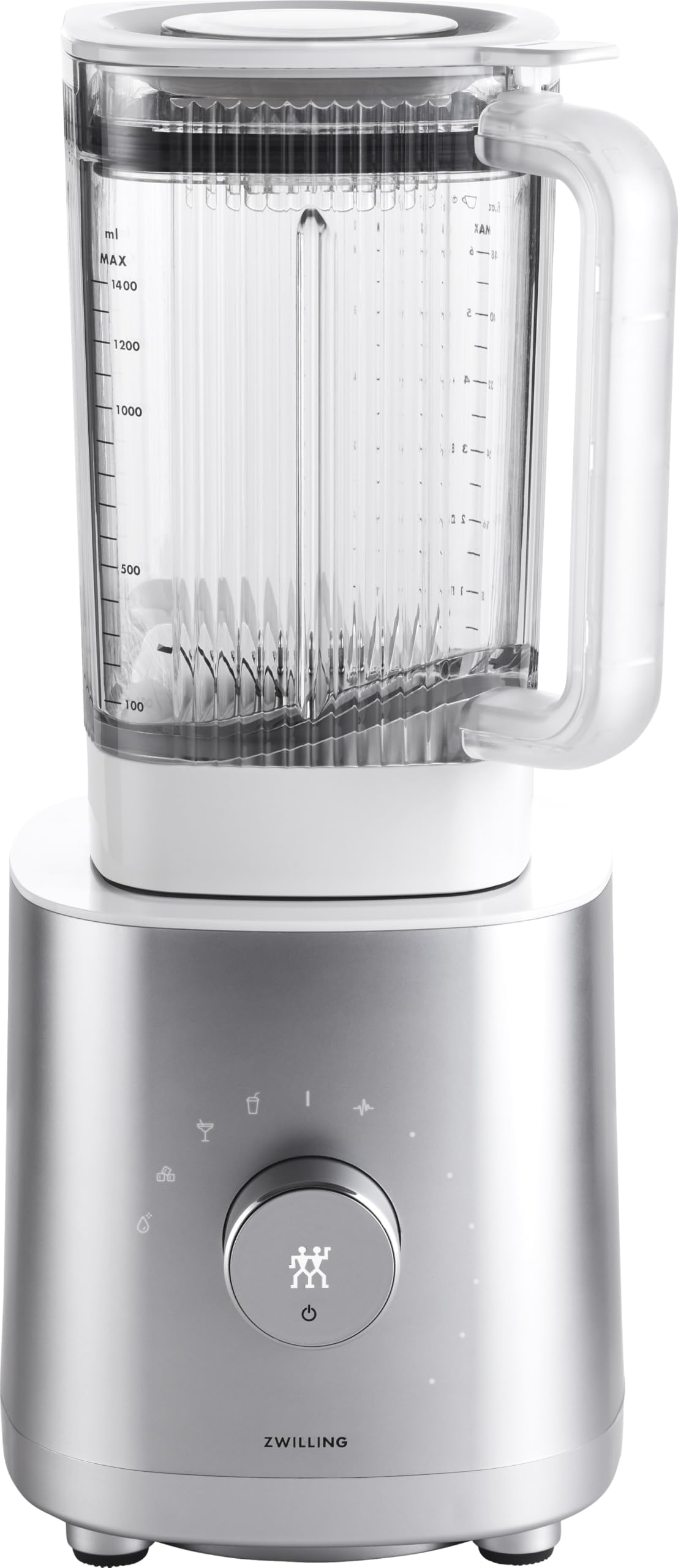 ZWILLING ENFINIGY universālais blenderis - 1,4L, nerūsējošā tērauda asmens, 1200W motors, sudraba krāsā