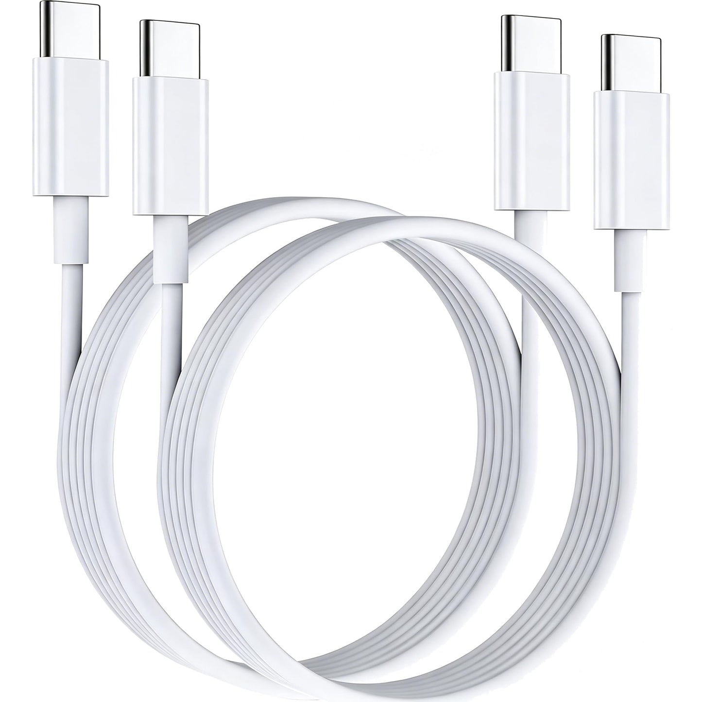 iPhone 15 lādēšanas kabelis USB C kabelis 2 gab. 1M 60W USB C uz USB C ātrās uzlādes kabelis PD3.0 USB C lādēšanas kabelis iPhone 15/15Pro/15ProMax, Samsung S23/S22/S21 sērijai, Huawei MacBook