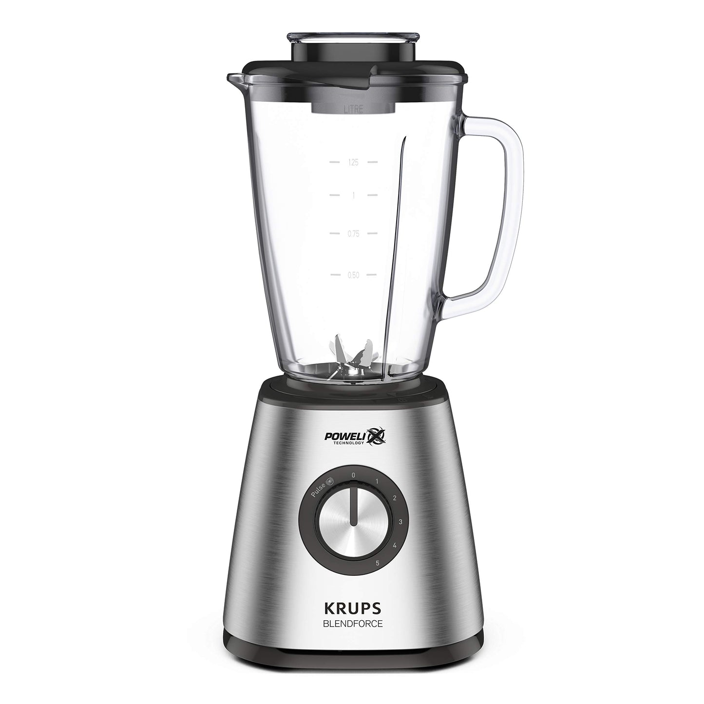 Krups KB439D Blendforce 2 - 800W, 5 speeds, pulse function, 1.75L thermal jug, stainless steel, ice crusher, impact-resistant.