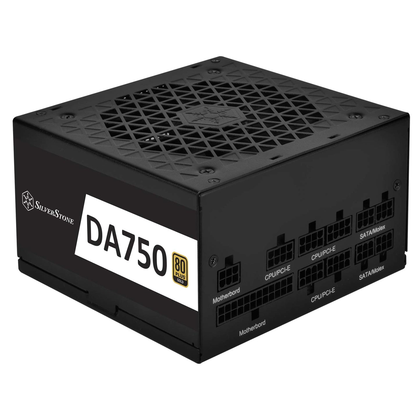 Silverstone DA750 Gold - 750W fully modular 80-Plus Gold ATX power supply, SST-DA750-G, efficient and reliable performance.