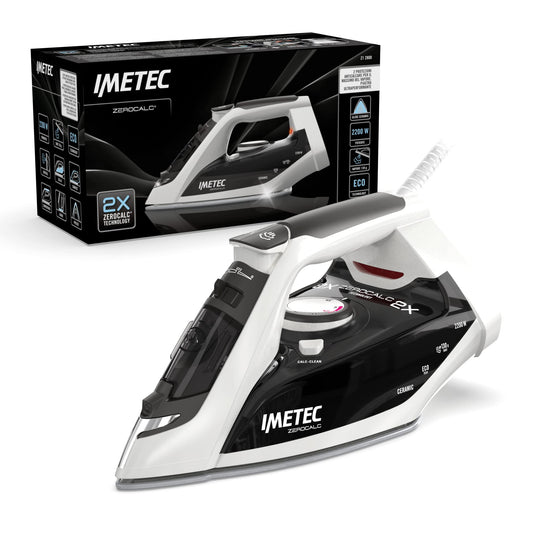 Imetec tvaika gludeklis ZeroCalc Z1 - 2800W, keramika, enerģijas taupīšana, tvaika trieciens 130g, Calc-Clean funkcija