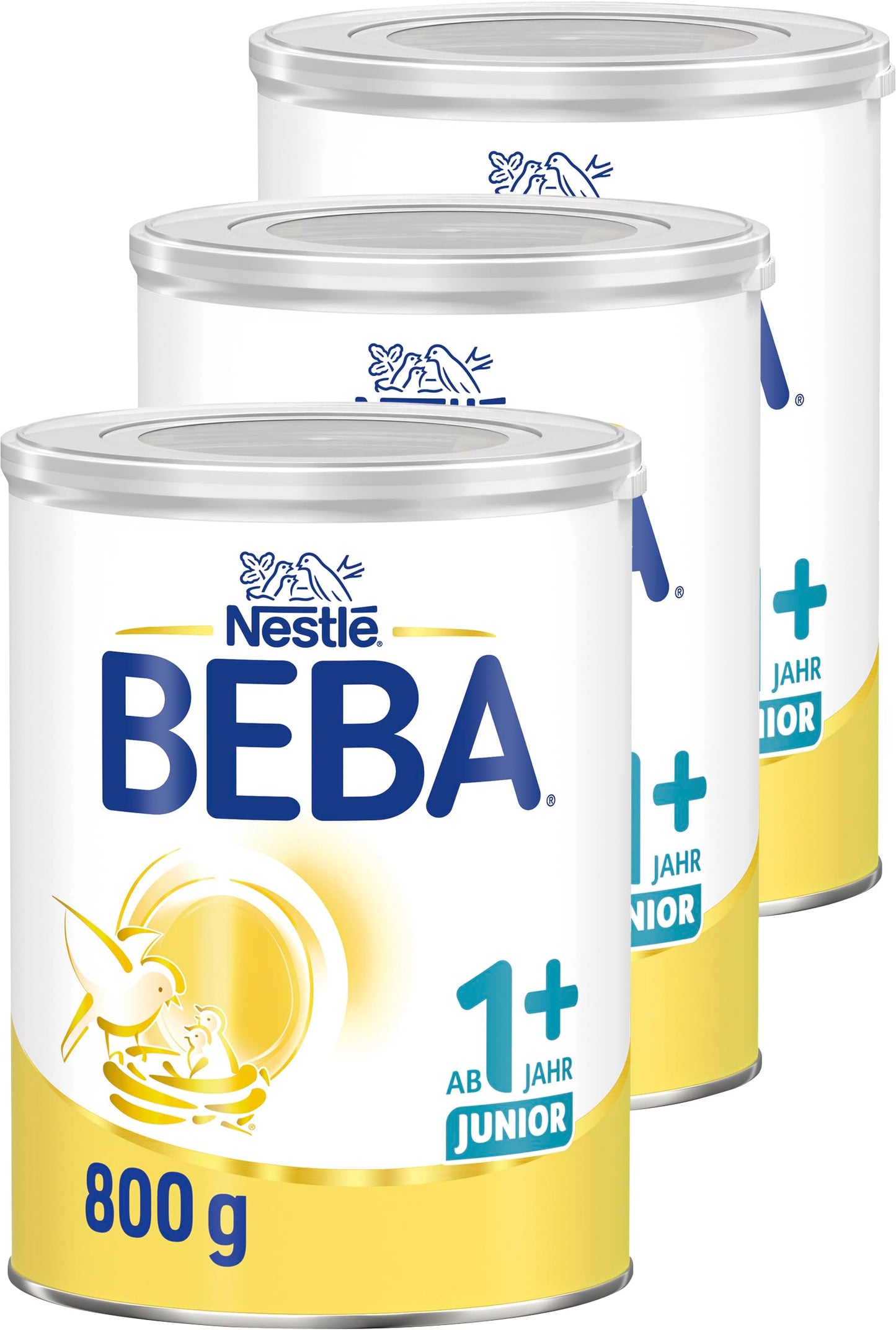 Bērnu piena dzēriens BEBA Junior 1+ no 1 gada, 3 iepakojumi, 3 x 800g