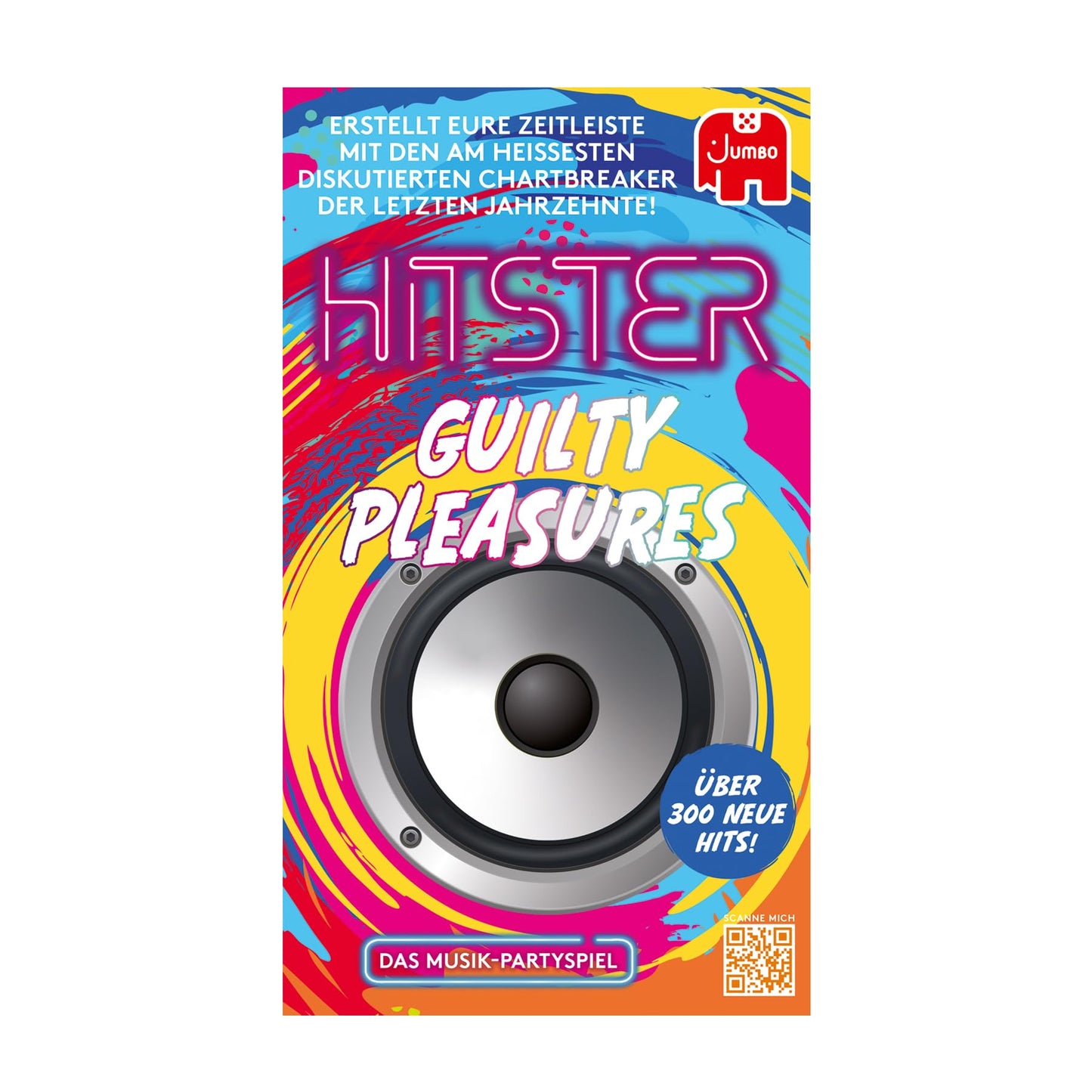 Galda spēle Hitster Guilty Pleasures — mūzikas kāršu spēle vācu valodā