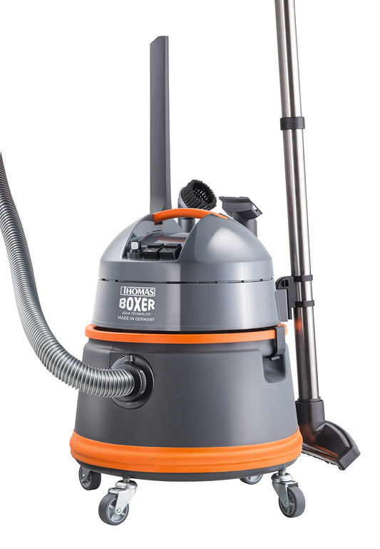 THOMAS Boxer 788119 - jaudīgs mitrās un sausās tīrīšanas putekļsūcējs, 1400 W, 4 Bar, pelēks/oranžs.