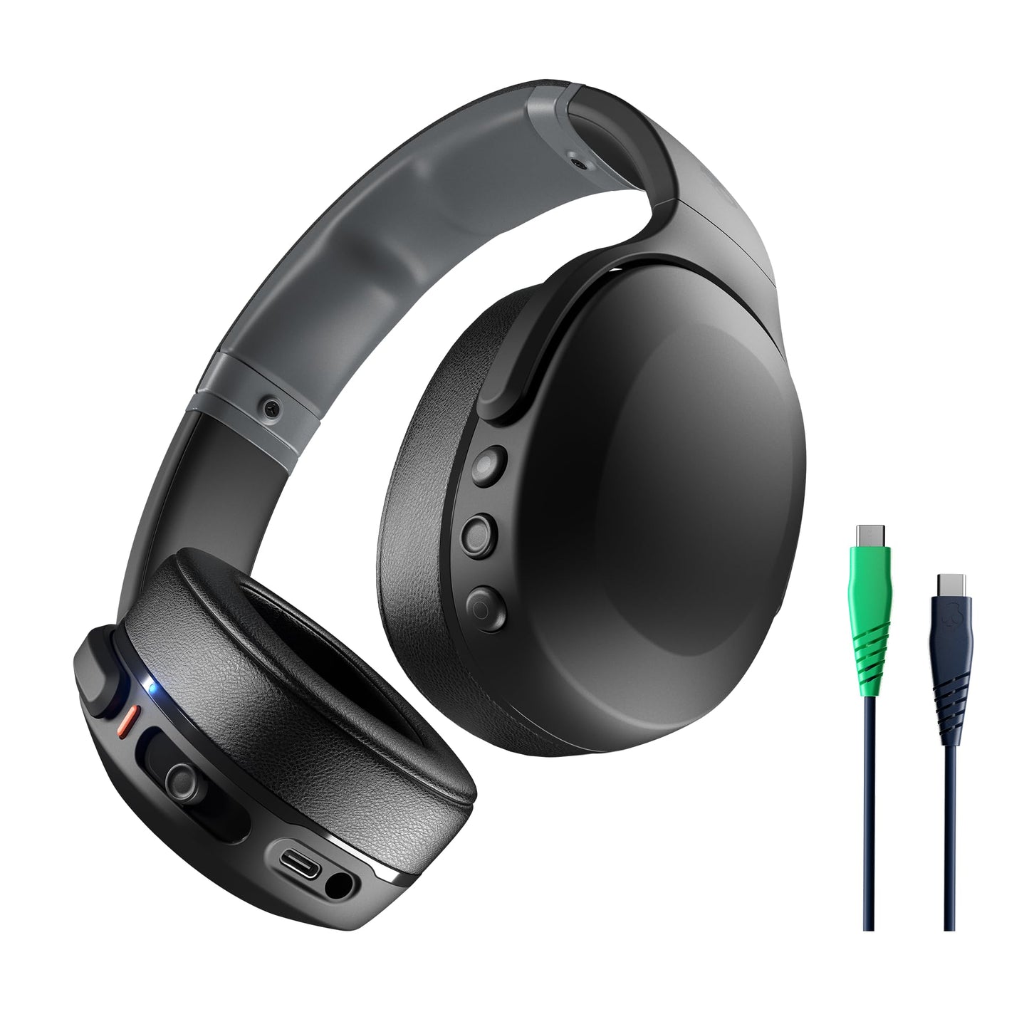 Skullcandy Crusher Evo - bezvadu austiņas ar sensoru basu, 40 stundu akumulatoru, mikrofonu, saderīgas ar iPhone un Android.