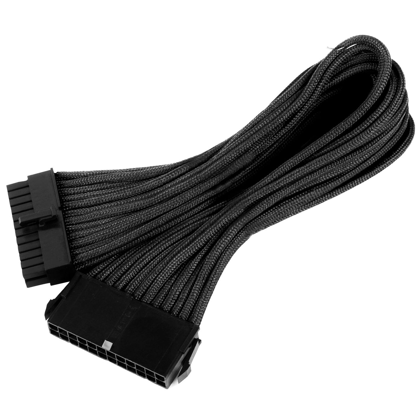 SilverStone SST-PP07-MBB - 30cm 24-pin power extension cable, black, for motherboard connectivity.