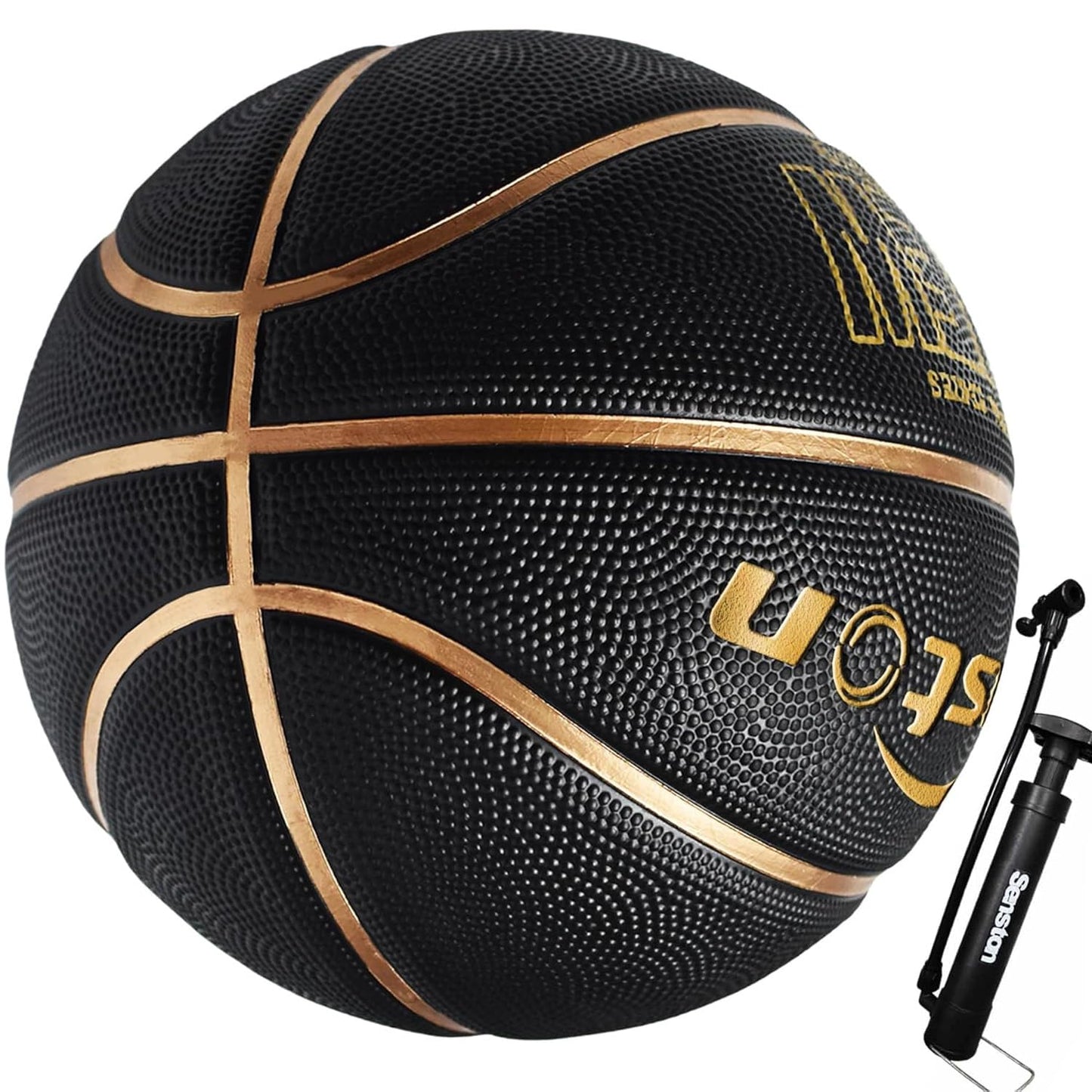 Basketbola bumba Senston, 7. izmērs, komplektā ar pumpi, āra spēlēm