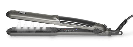 JEAN LOUIS DAVID VAPOR STYLER - Regulējams tvaiks, plānas turmalīna keramikas plāksnes, integrēta tvertne, profesionāla ierīce