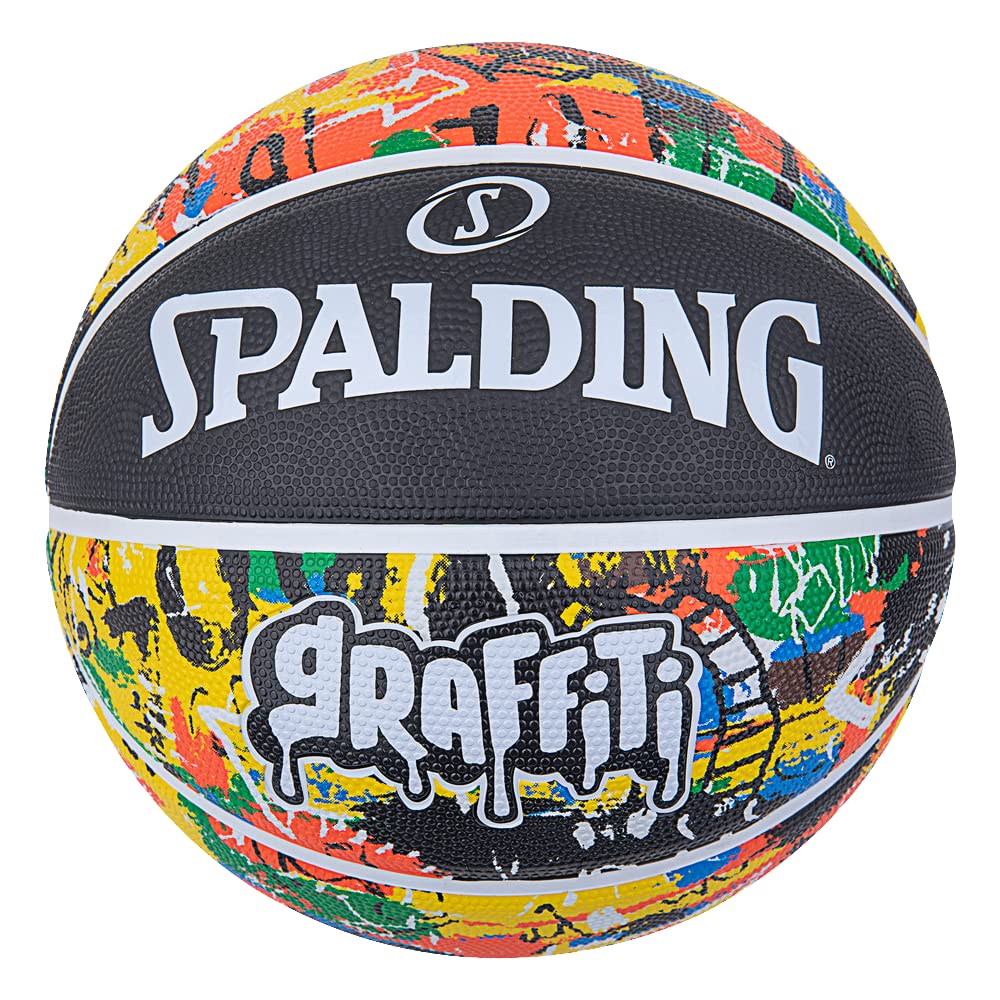 Basketbola bumba Spalding Graffiti Series, 7. izmērs, varavīksnes krāsās, āra spēlei
