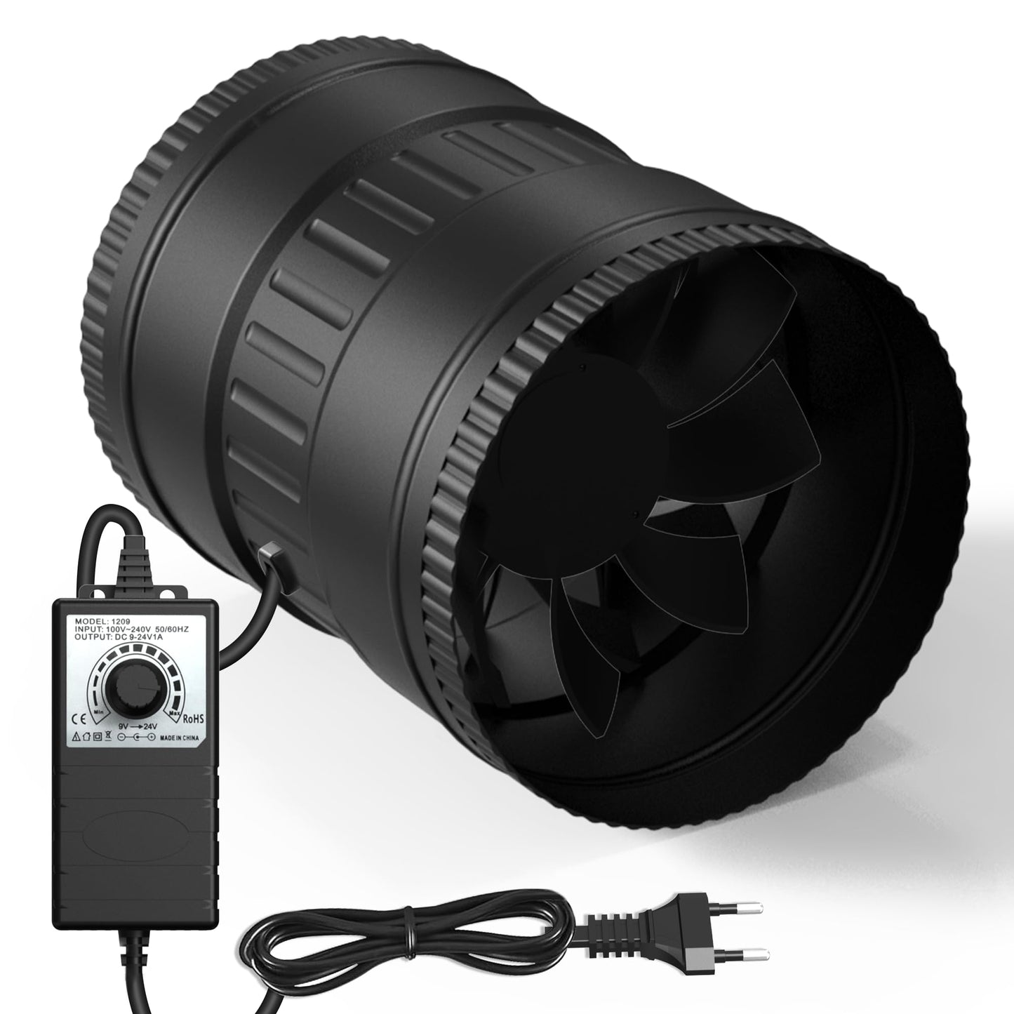 Ventilators Brogachy 150mm kluss cauruļvadu ventilators pagrabam un audzēšanas teltij