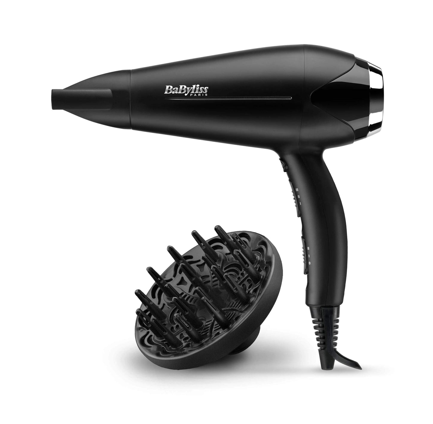 BaByliss Turbo Smooth 2200 matu fēns, melns sudrabs, D572DE