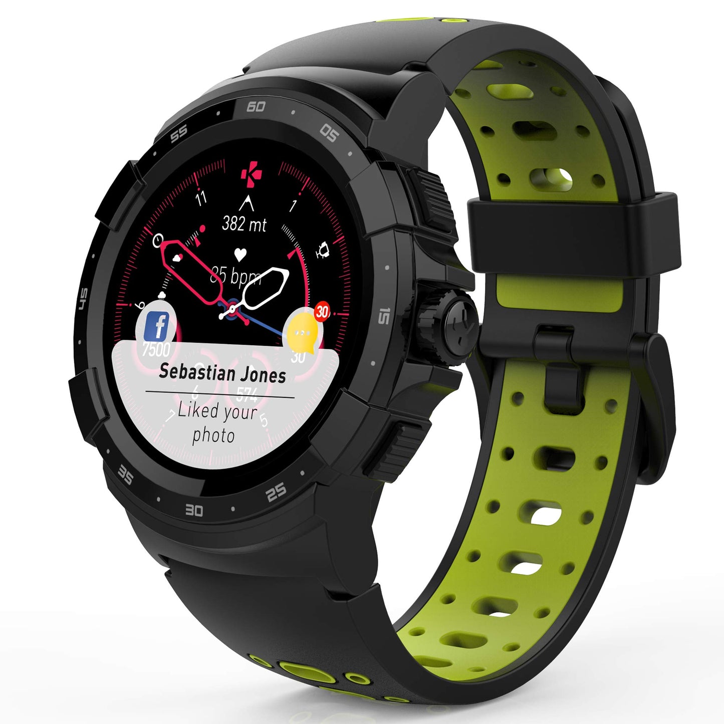 MyKronoz KRONOZ ZESPORT2 – GPS multisport watch with daily adventure tracking – Black Grey