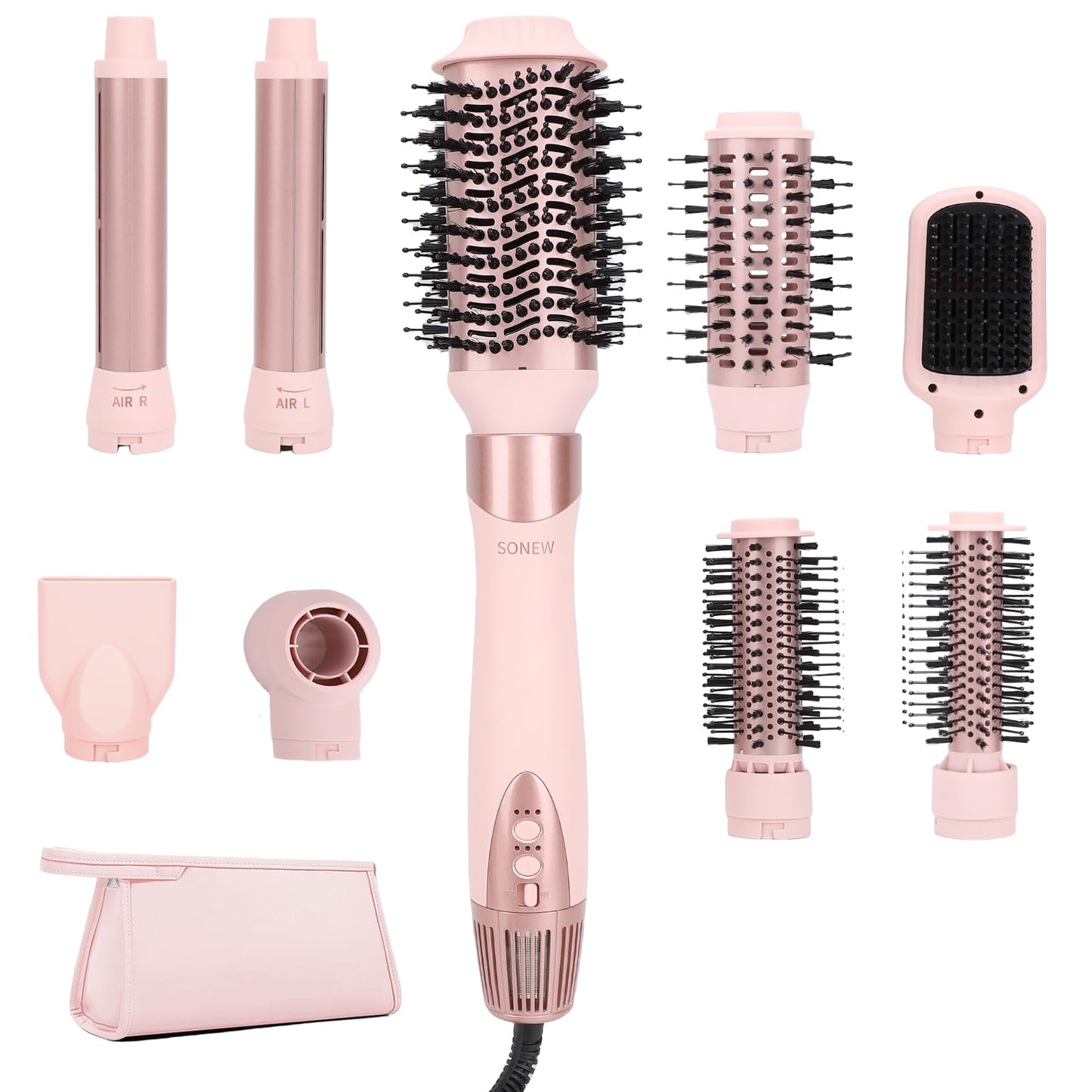 9-in-1 matu veidotājs un Airstyler ar joniem, lokšķēres ar Coanda efektu