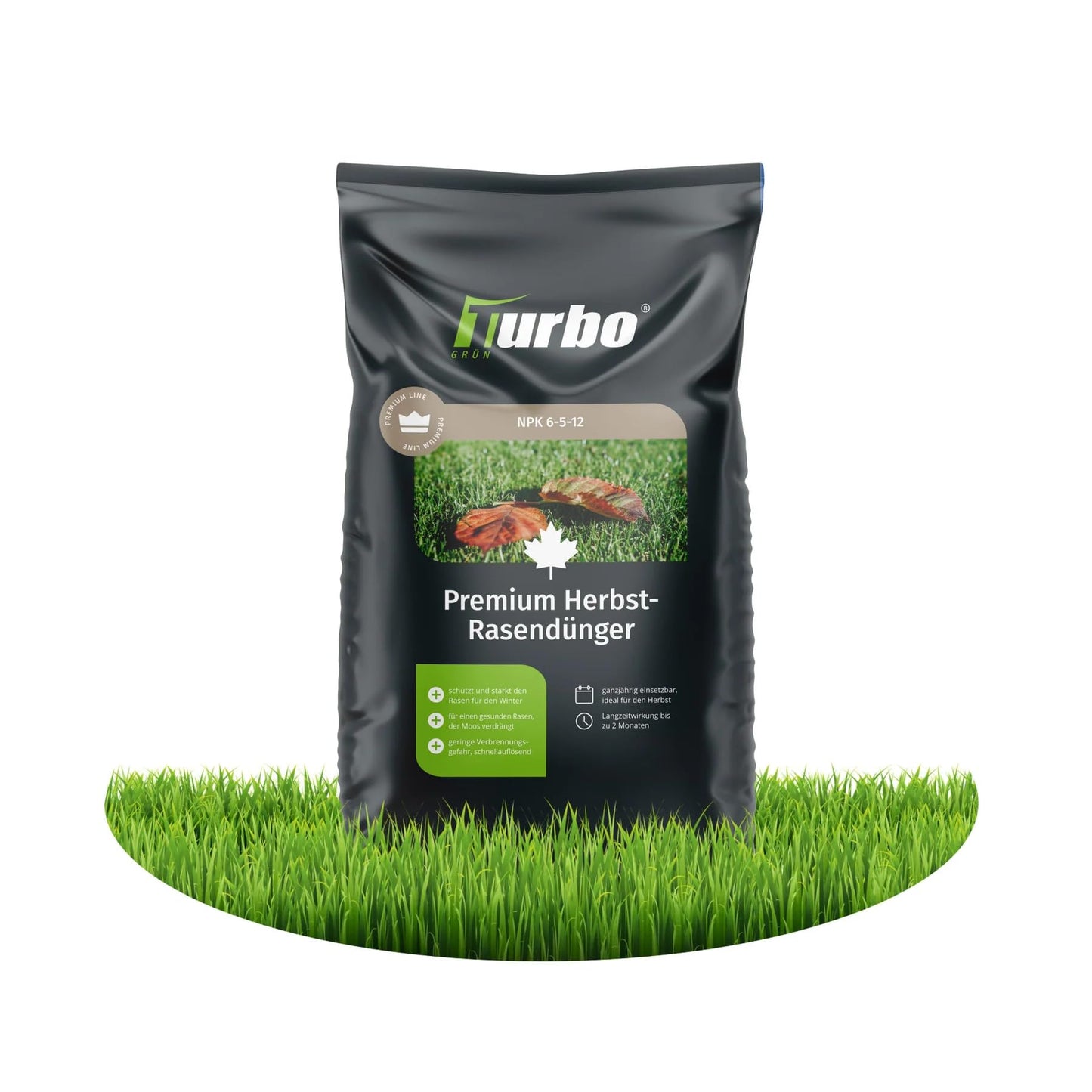 Rudens zāliena mēslojums turbogrün® Premium 10 kg līdz 280 m² pret sūnām