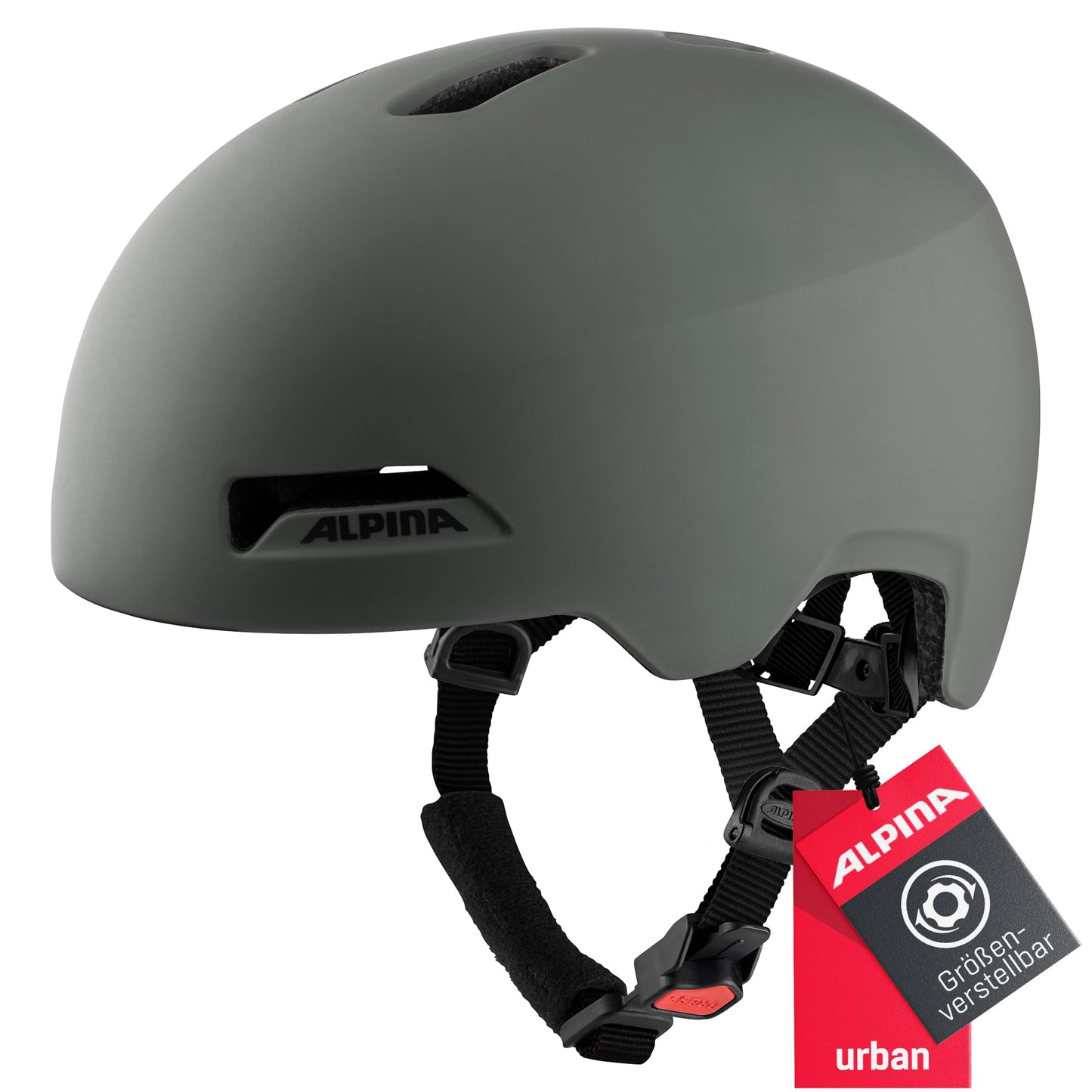 Pilsētas velosipēda ķivere Alpina HAARLEM, Coffee-Grey matēta, 57-61 cm