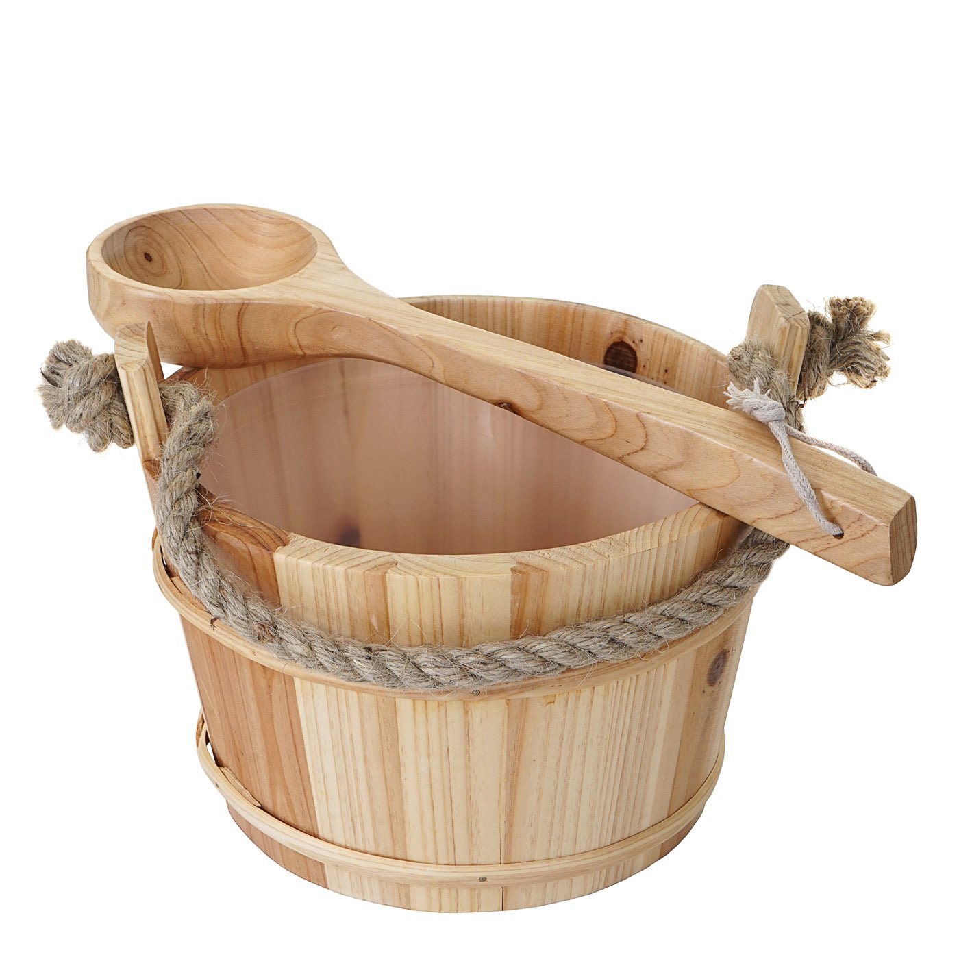 Saunas spainis Mendler HWC-B26 ar ieliktni, priedes koks, 3,5 L, gaiši brūns