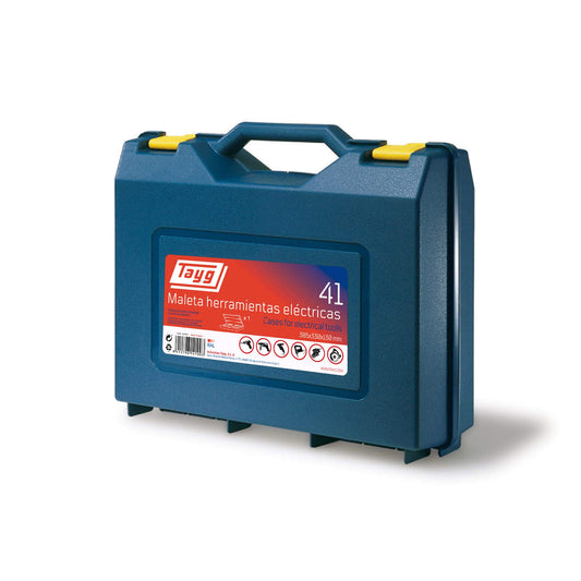 Tayg koferis elektroinstrumentiem ar futrāli Nr.41 - izturīgs, viegls, ar nodalījumiem un rokturiem, ideāls instrumentu glabāšanai.