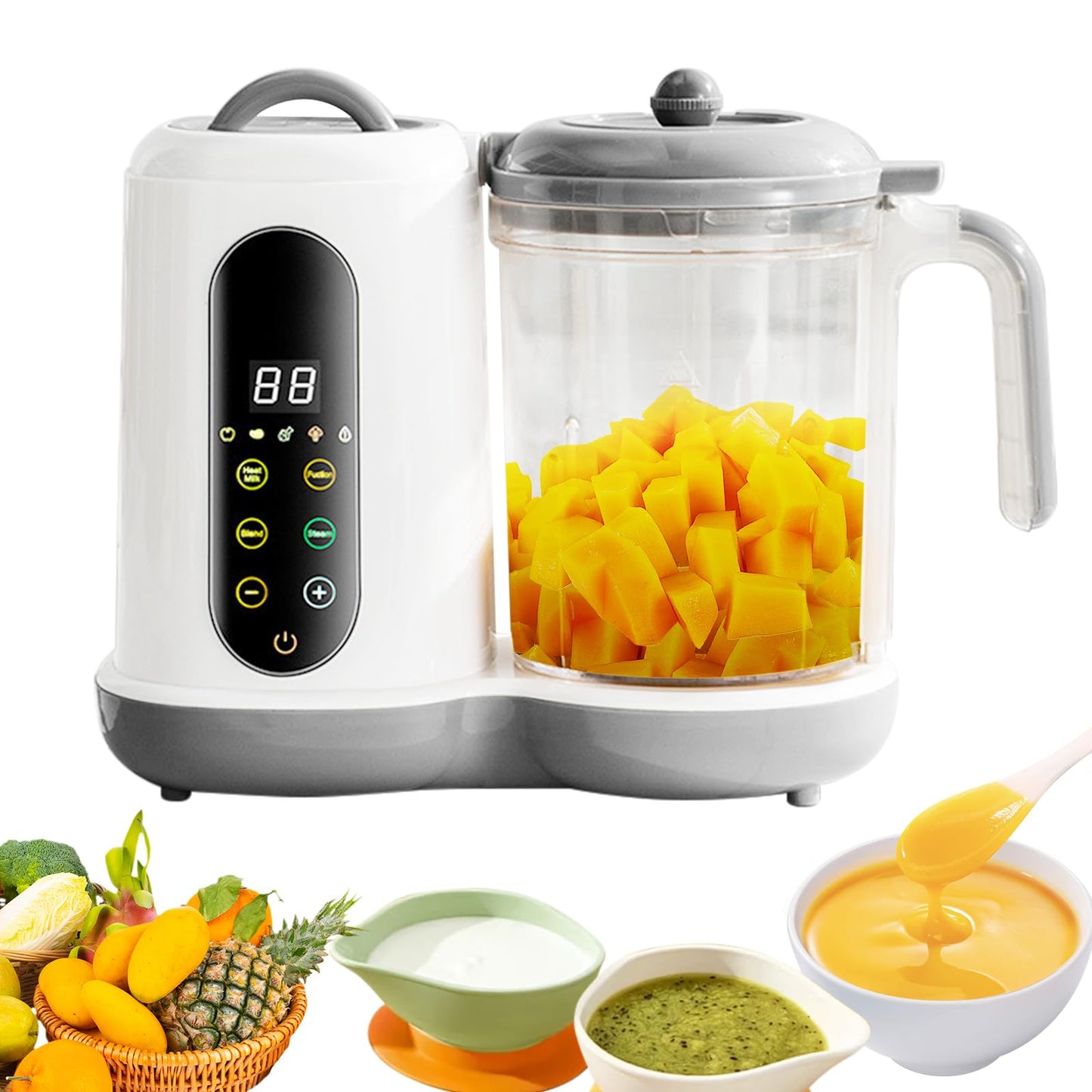 Bērnu pārtikas pagatavotājs, bērnu pārtikas procesors, bērnu putru gatavotājs, 400ML