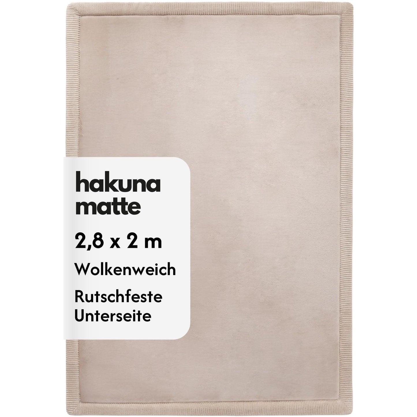 Bērnu spēļu paklājiņš Hakuna Matte mākoņmīksts 280x200x2,5cm, bēšs, Tatami paklājiņš