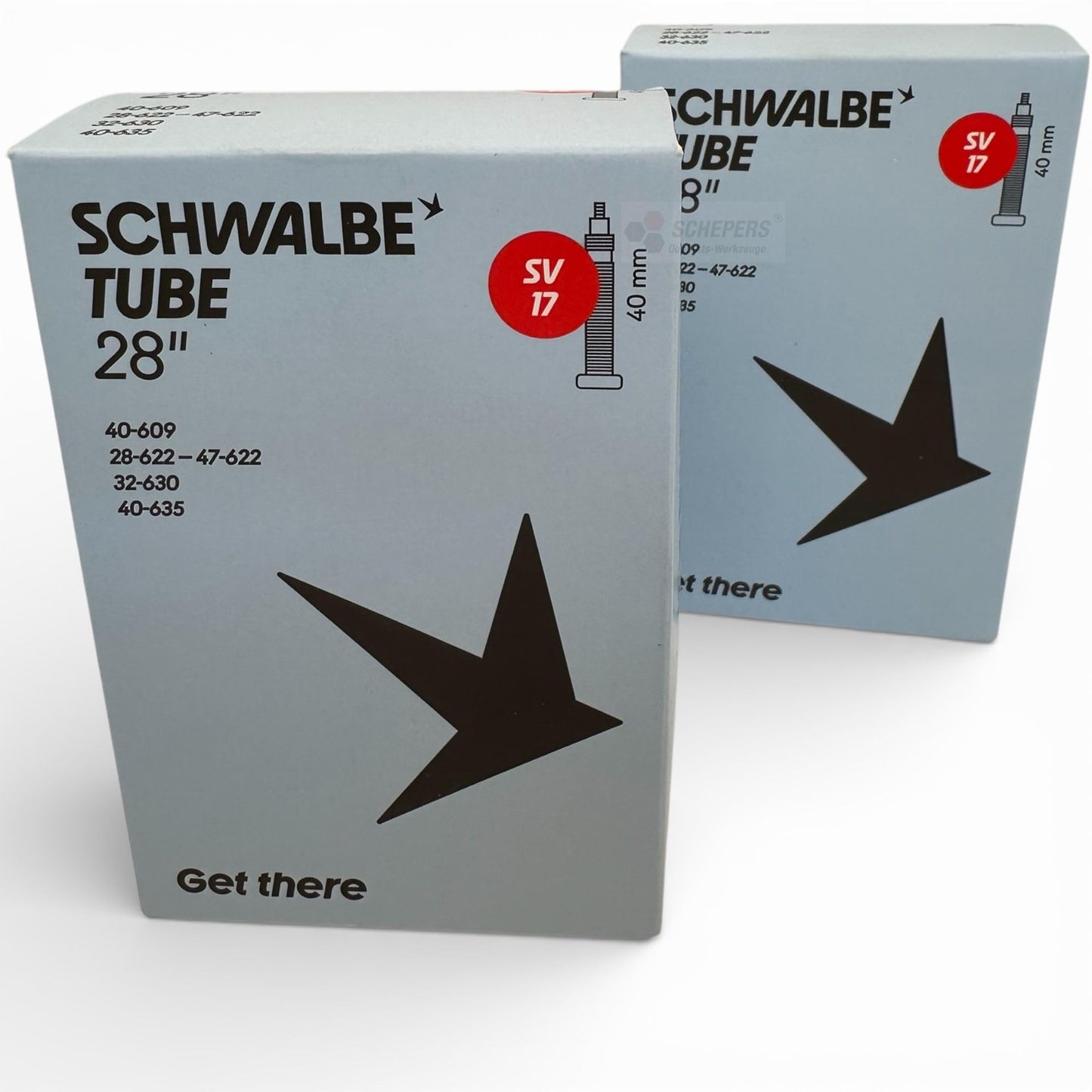 Velosipēda kamera Schwalbe SV17 SV 17, 28 x 1,2-1,75, 28/47-622, 2 gab.
