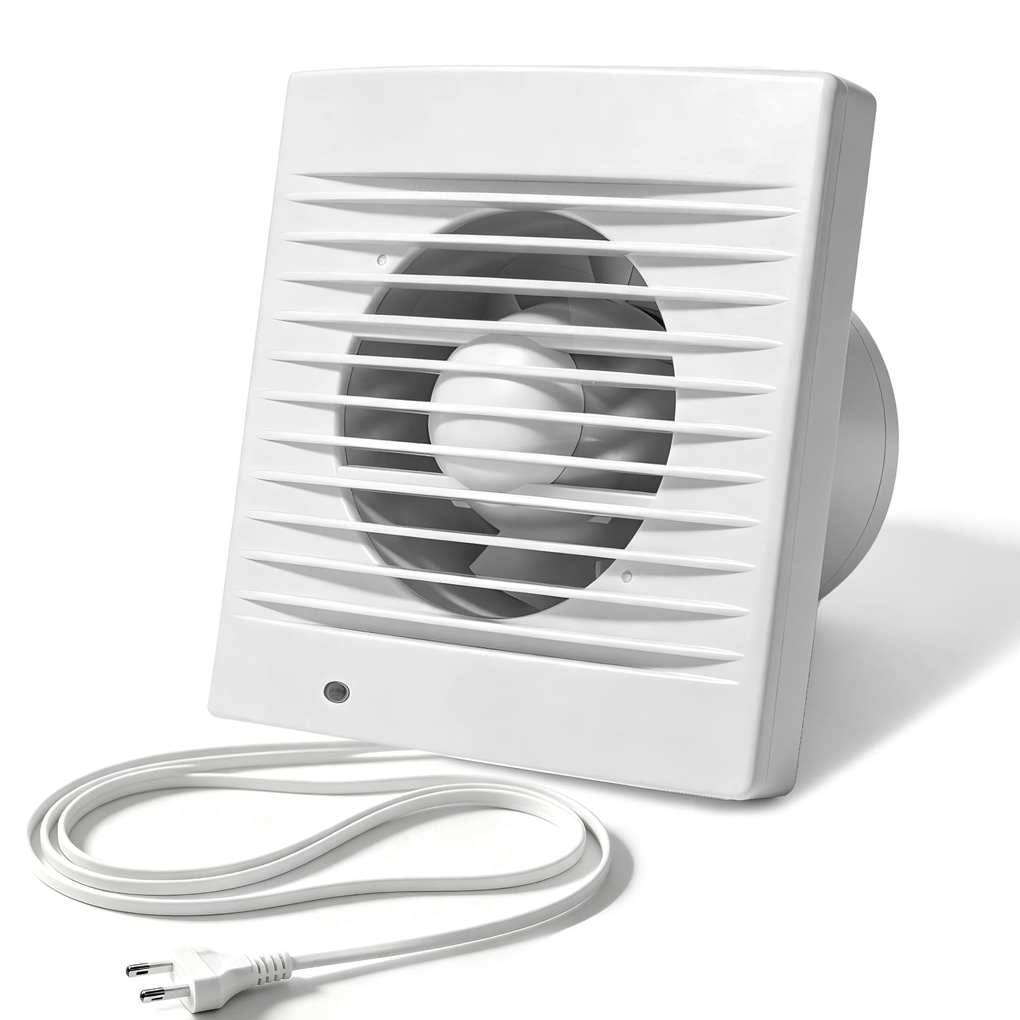 Vannas ventilators Moonjor 150mm, 320m³/h, IPX2, ar atpakaļgaitas vārstu, 1m EU strāvas kabeli, virtuvei, vannas istabai, siltumnīcai, garāžai