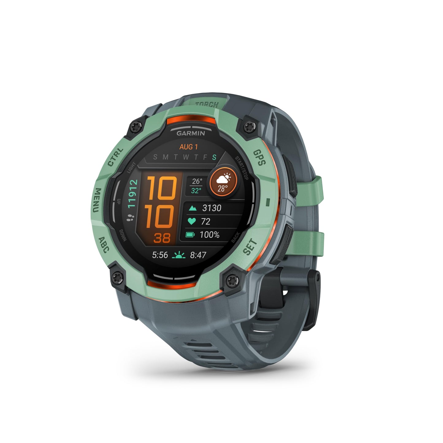 Garmin Instinct 3 50mm AMOLED - izturīgs, ūdensizturīgs GPS viedpulkstenis ar 1,3" AMOLED displeju un pulsa mērīšanu.