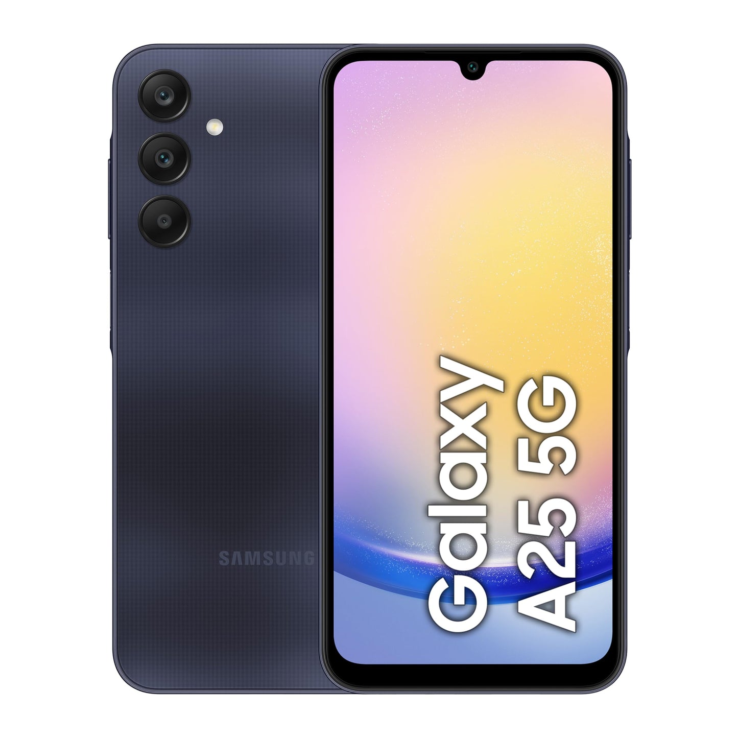 Samsung Galaxy A25 5G - 128GB, 50MP camera, fast charging, unlocked, blue-black, 30-month warranty, exclusive Amazon offer.