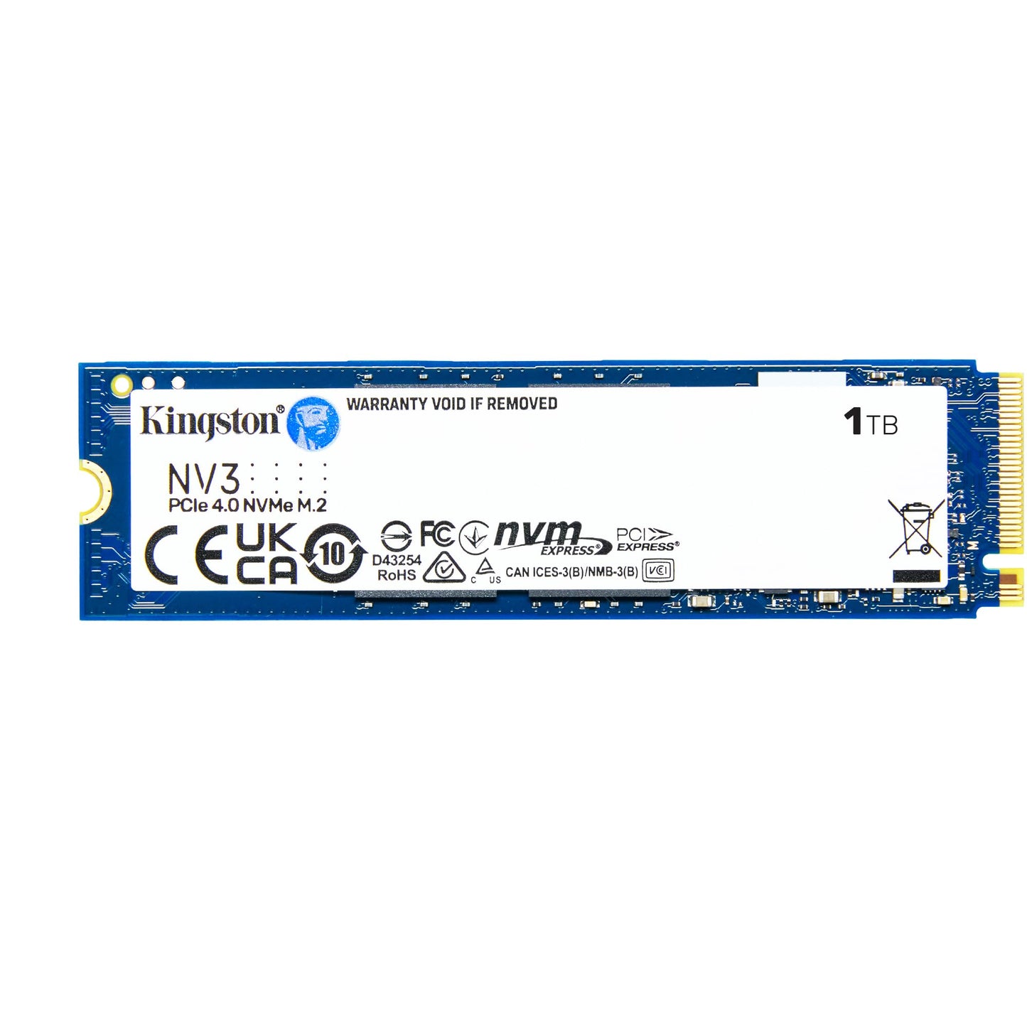 Kingston NV3 NVMe PCIe 4.0 SSD 1TB - High-speed storage, M.2 2280 form factor, ideal for gaming and data-intensive applications.