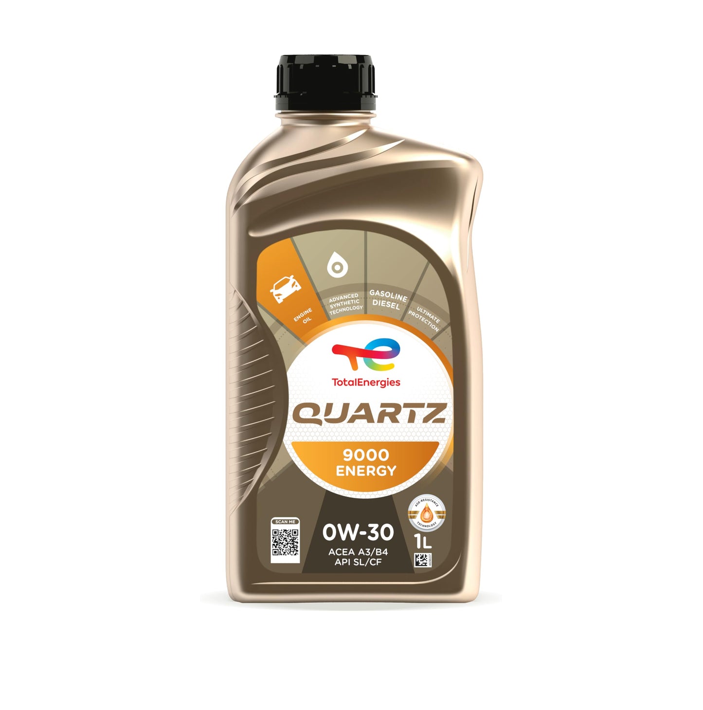 Total 166249-18PK Quartz Energy 90000W-30 motoreļļa, 1 litrs