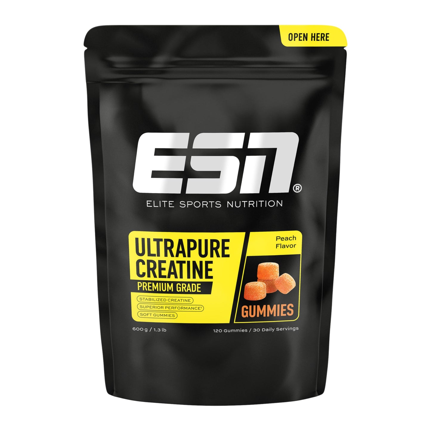 ESN Ultrapure Creatine Gummies, persiku, 120 gumijas konfektes