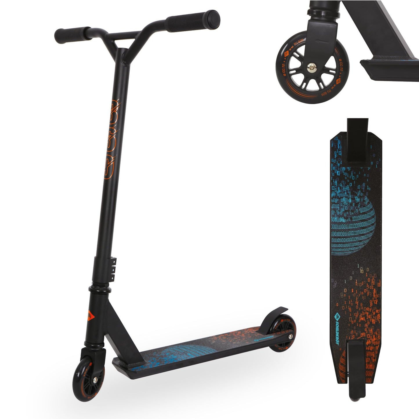 Triku skrejritenis Schildkröt Stunt Scooter 360 Space, Alu-Deck, 100 mm PU-riepas, no 8 gadiem