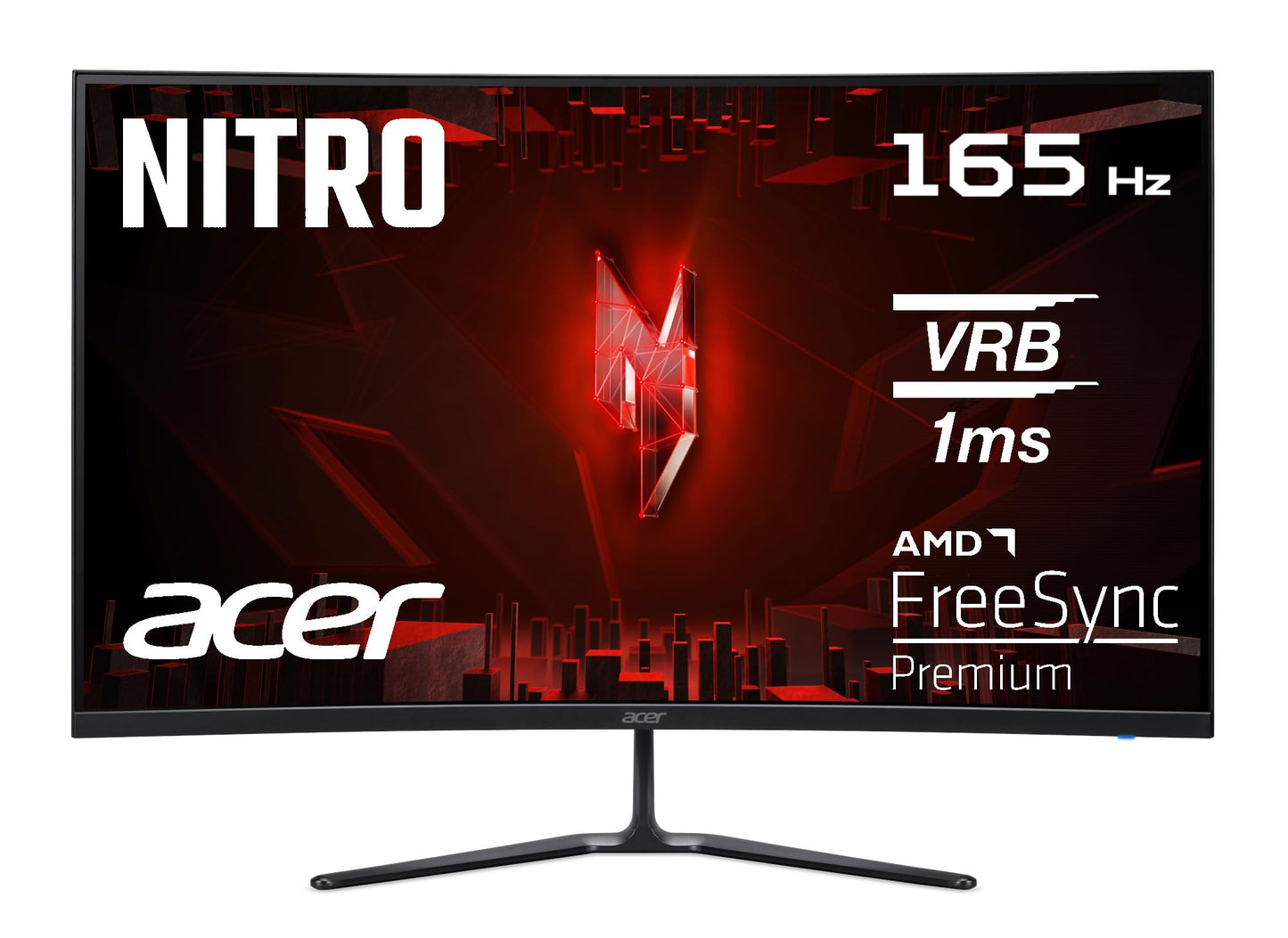 Acer Nitro ED320QRS3 - 31.5" Full HD curved gaming monitor, 165Hz, 5ms response, 2xHDMI, DP 1.4, FreeSync Premium, black