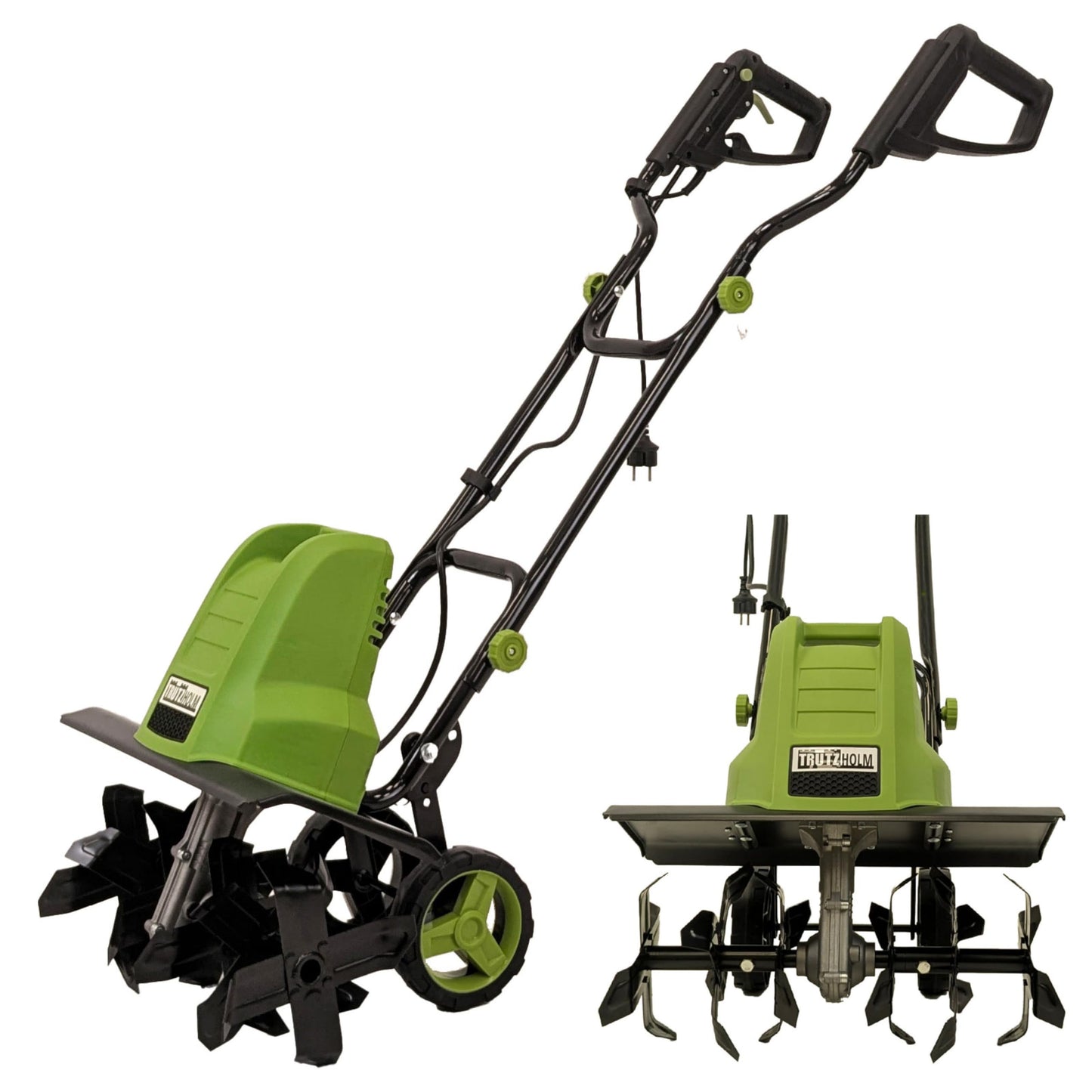 Elektriskā augsnes frēze TRUTZHOLM, 1500W, 24 tērauda naži, 45 cm darba platums, 22 cm darba dziļums, salokāmi transportēšanas riteņi, dārza kultivators