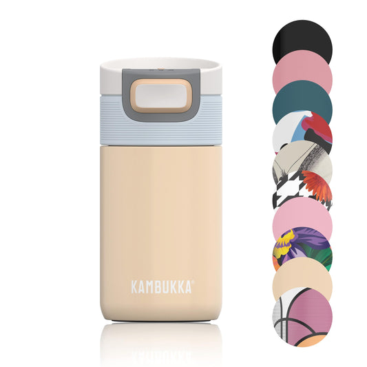 Kambukka termokrūze 300ml - nerūsējošā tērauda, necaurlaidīga, izolējoša, uztur 5h karstu/11h aukstu - modelis ETNA ICED LATTE