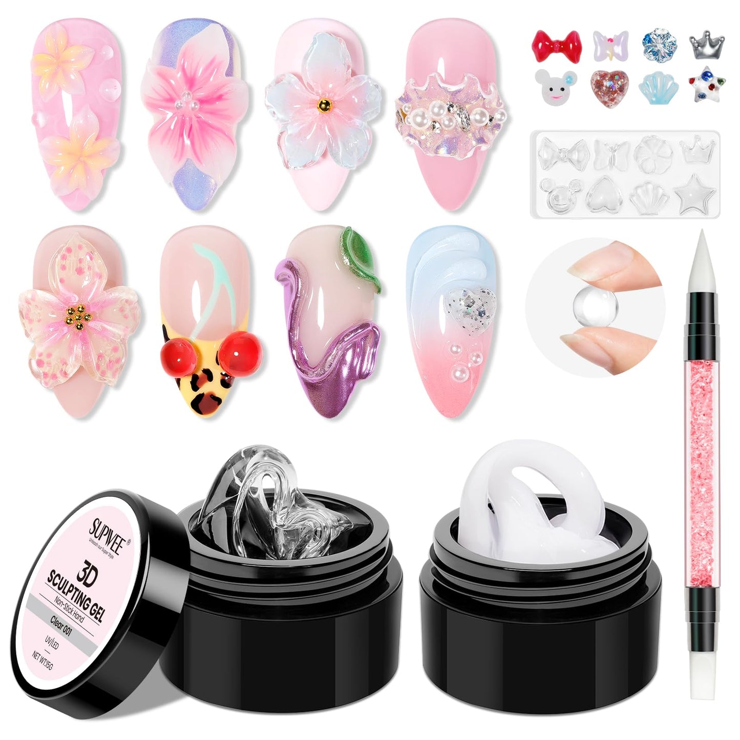 U-Shinein 8ml spilgti sudrabains metāliskais nagu krāsošanas gels, DIY nagu mākslai