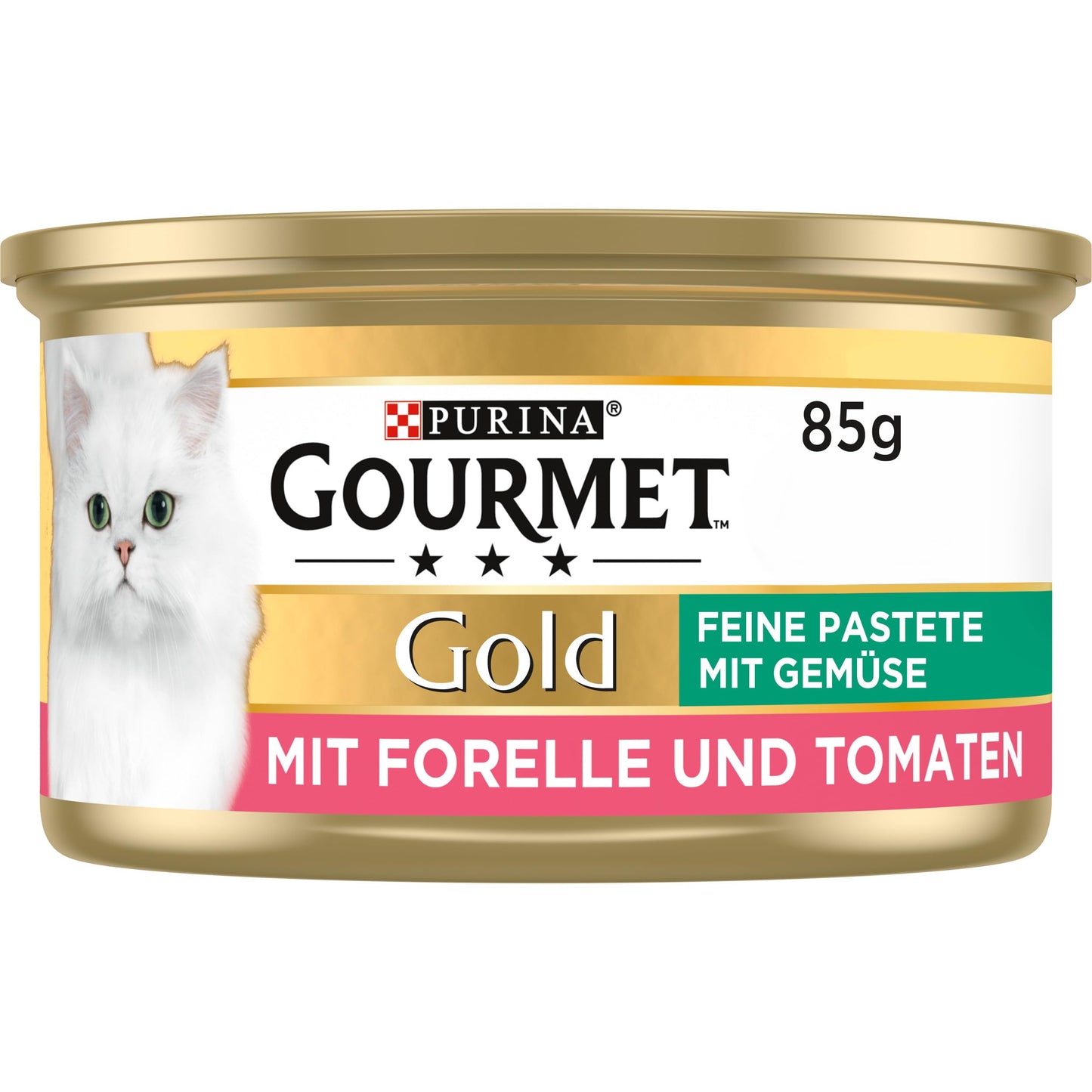 Kaķu mitrā barība GOURMET Gold Feine Pastete ar dārzeņiem, ar foreli un tomātiem, 12 x 85g