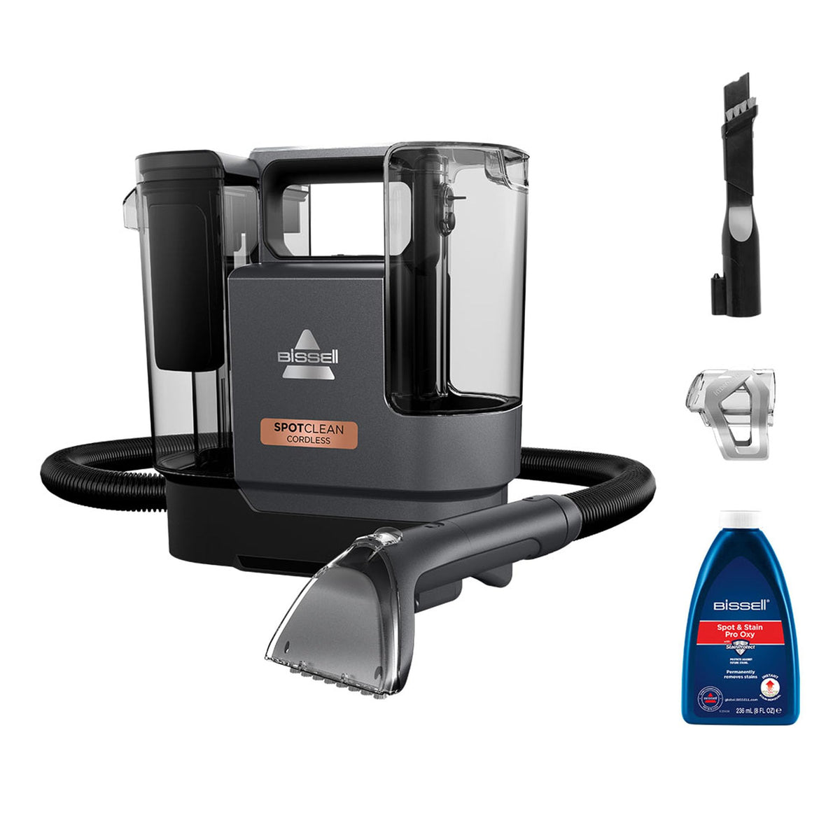 BISSELL SpotClean Cordless pārnēsājams paklāju un polsterējuma dziļās tīrīšanas ierīce, bezvadu traipu tīrītājs