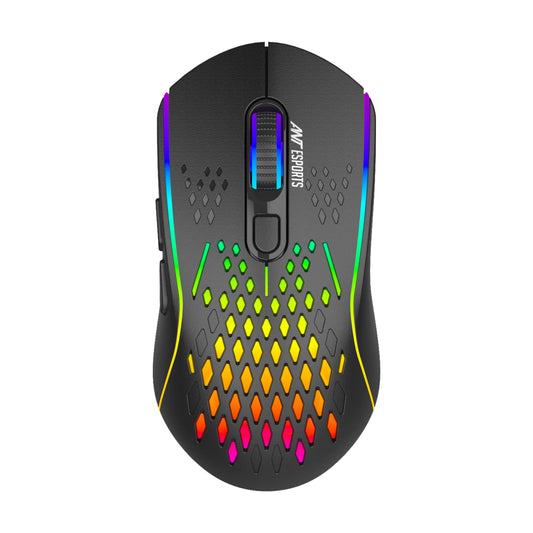 Ant Esports GM700 RGB bezvadu spēļu pele - 2.4GHz savienojums, šūnveida dizains, ilgs akumulatora darbības laiks