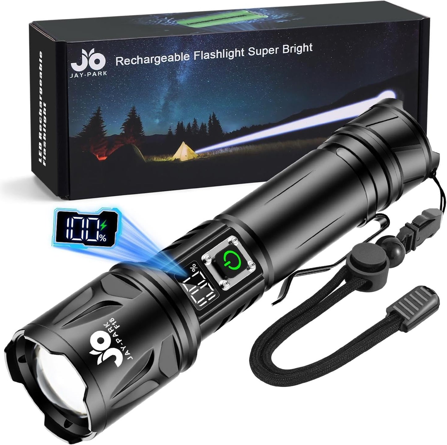 Lukturītis JAY-PARK 1000000 Lumen, uzlādējams, LED