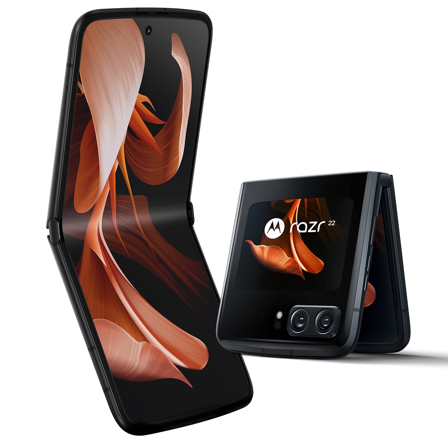 Motorola razr 2022 - salokāmais tālrunis, 6,7" FHD+ displejs, 50 MP kamera, 8/256 GB, 3500 mAh, Android 12, satīna melns.