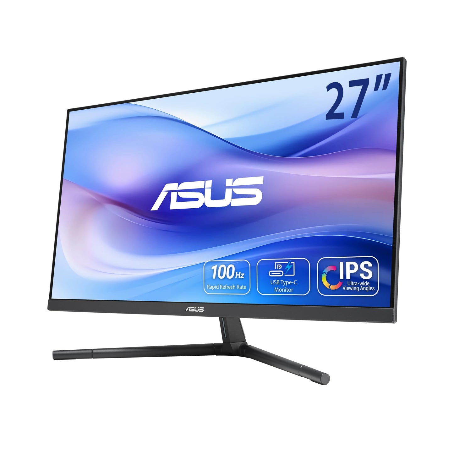 ASUS Eye Care VU279CFE-B - 27" Full HD Monitor, 100Hz, Adaptive Sync, USB-C, HDMI, Blue Light Filter, Rest Reminder